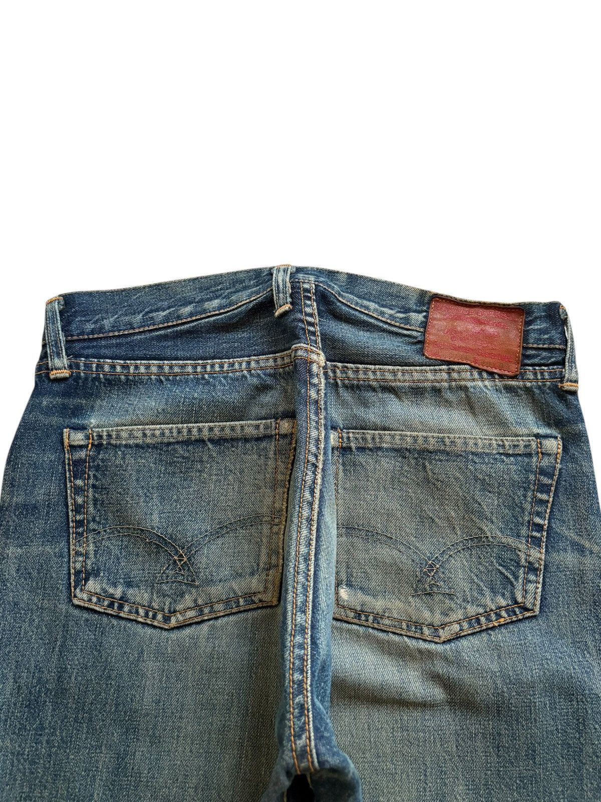 Japanese Brand Vintage Japanese Brand Selvedge Rusty Wash Rip Loose Jeans Size US 29 - 9 Thumbnail