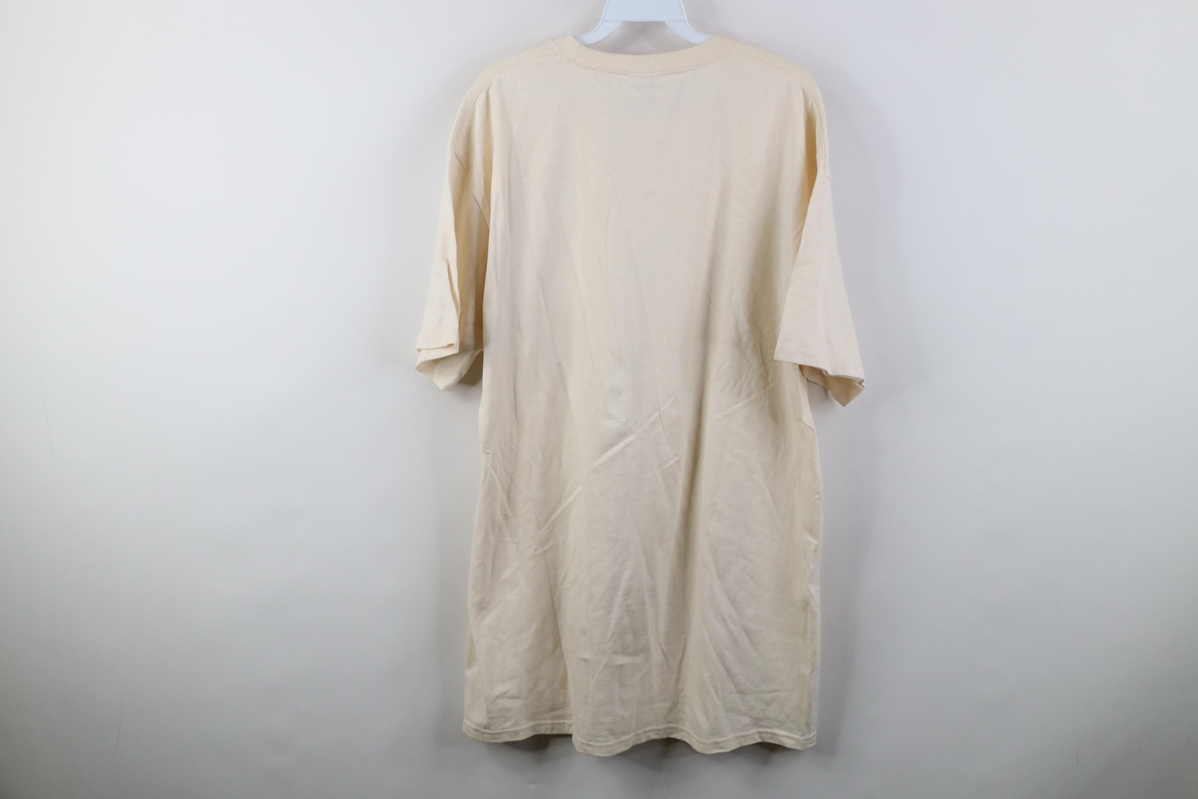 Vintage Vintage 90s Streetwear Blank Raw Cotton Short Sleeve T-Shirt Size US L / EU 52-54 / 3 - 10 Thumbnail