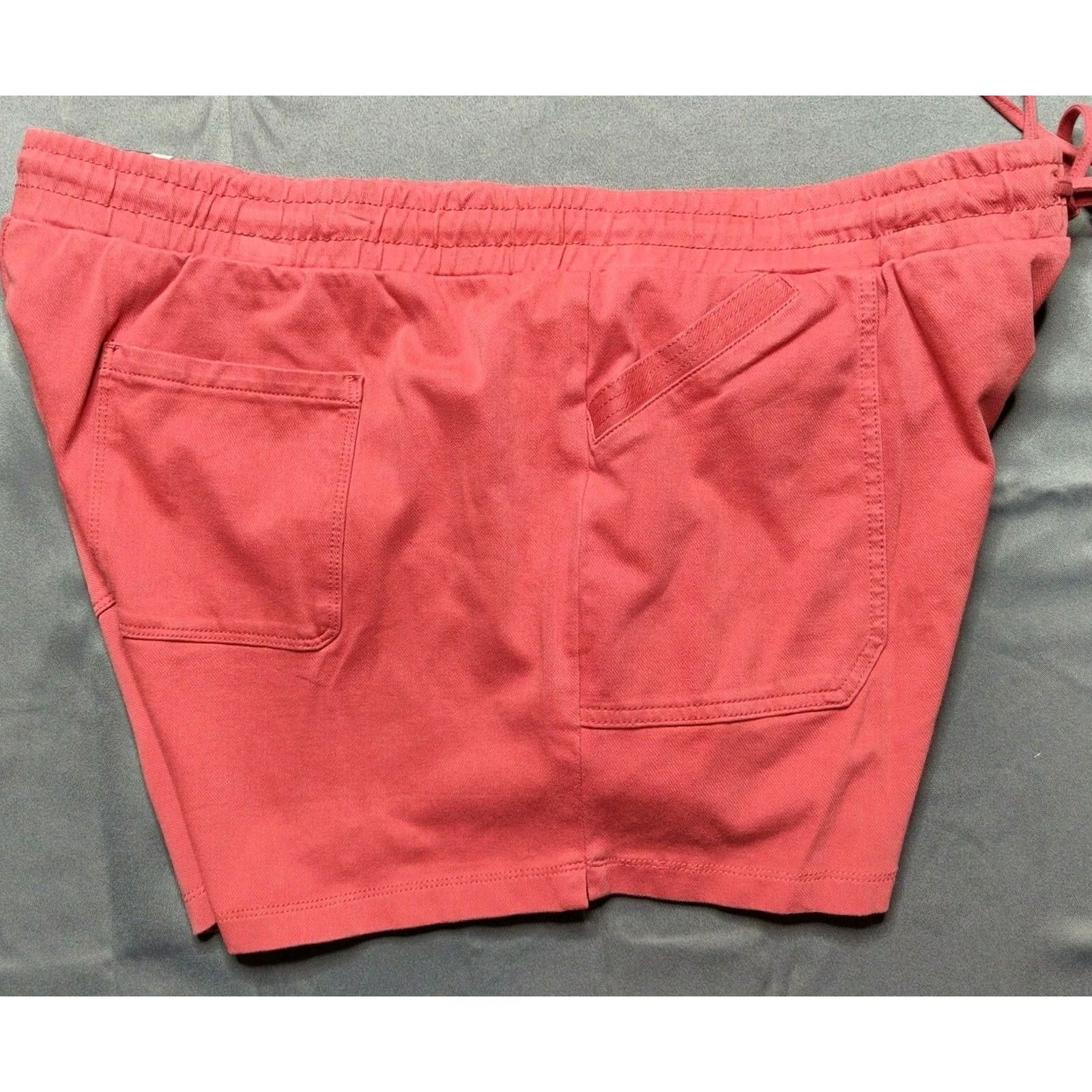 Vintage St Johns Bay Women 2XL Coral Bisque Pull On Cotton Blend 4" Shorts NEW Size 40" / US 18 - 4 Thumbnail