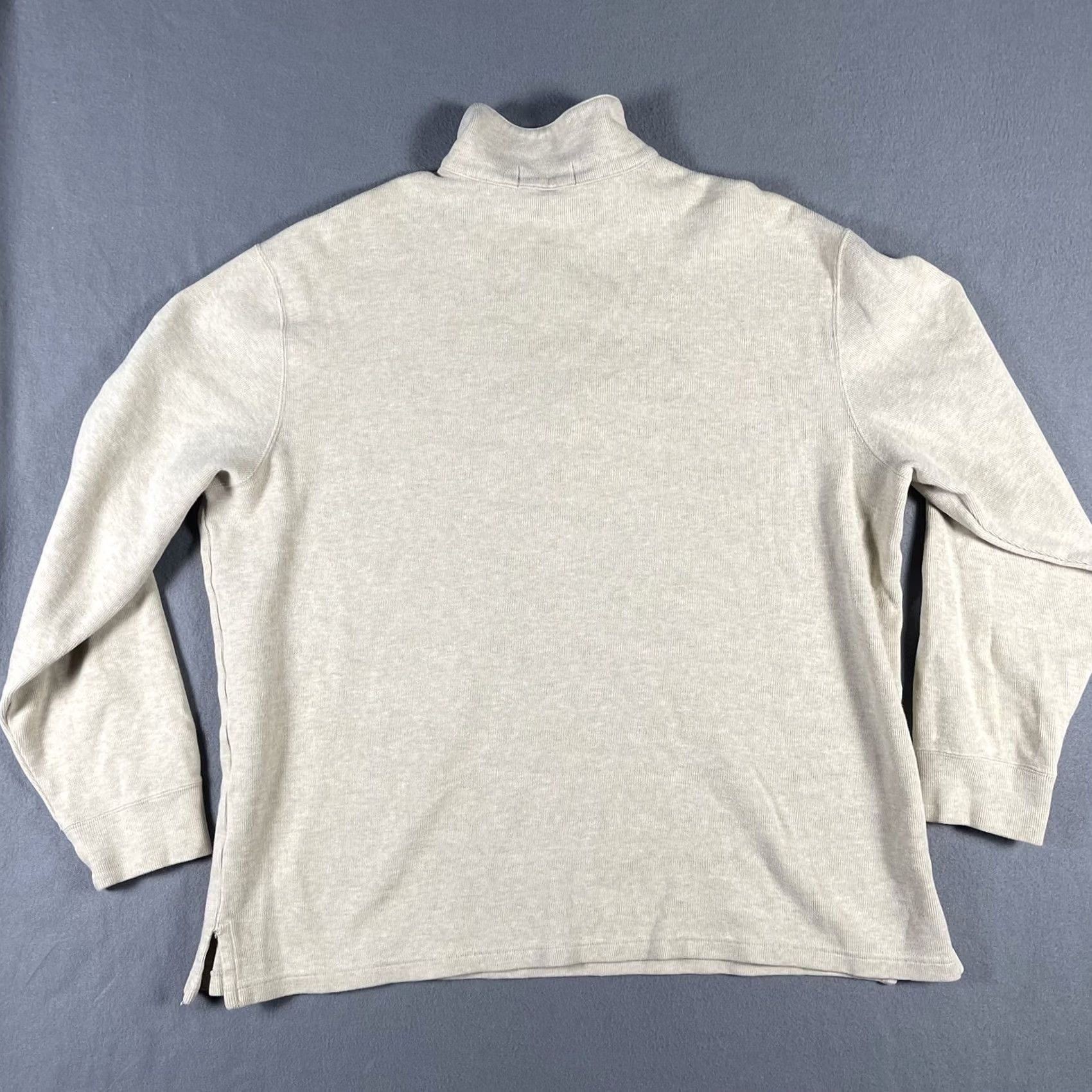 Polo Ralph Lauren Polo Ralph Lauren Pullover Sweater Mens 2XL Beige Quarter Zip Long Sleeve Cotton Size US XXL / EU 58 / 5 - 8 Thumbnail