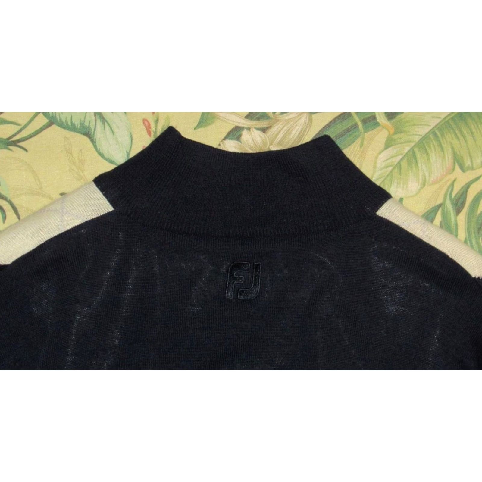 Footjoy FOOTJOY Navy Blue Wool Lined Argyle Sweater Dunwoody Country Club Large Size US L / EU 52-54 / 3 - 4 Thumbnail
