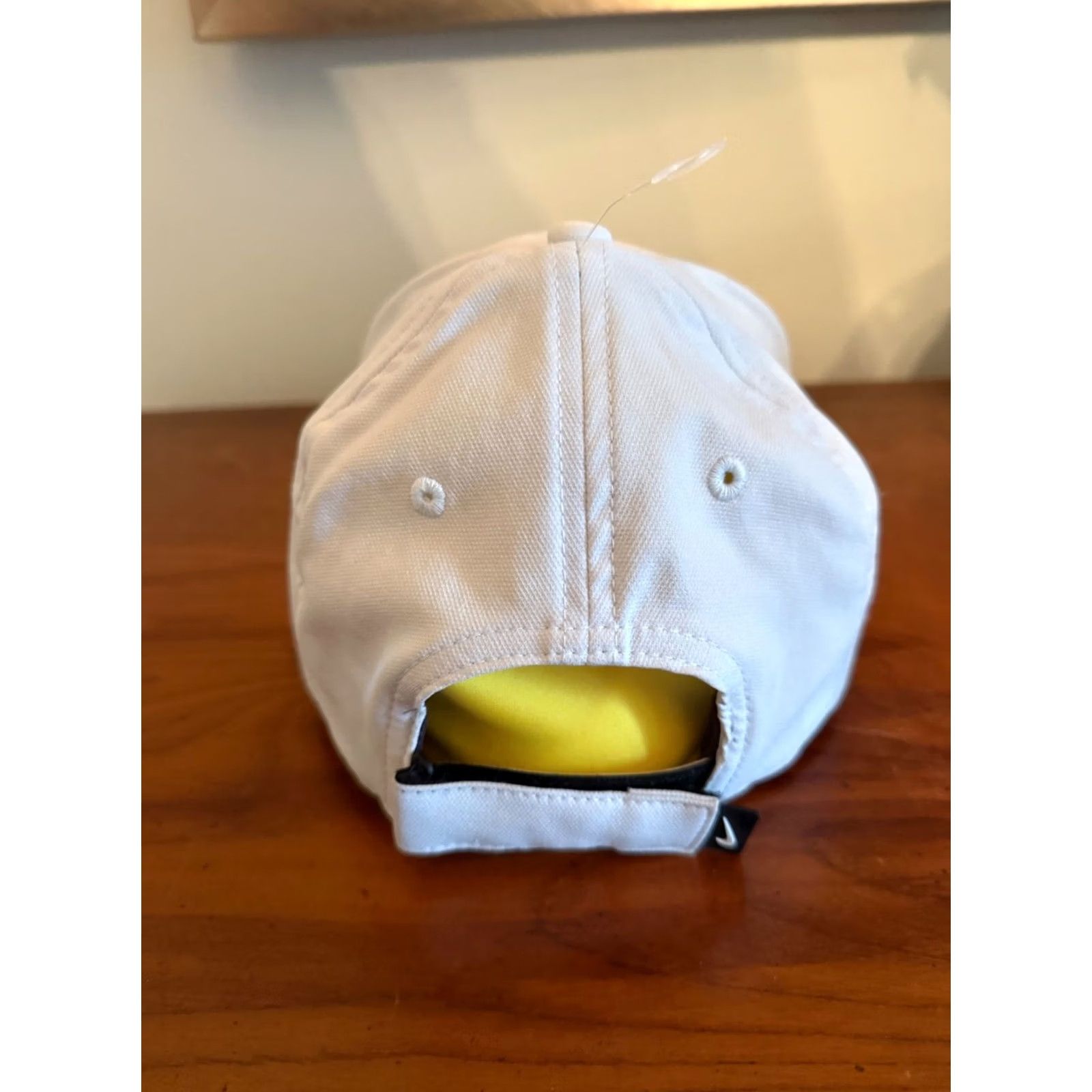 Nike Nike Hat Cap Strap Back S/M White Club Cap Swoosh Athletic Mens Polyester Golf Size ONE SIZE - 3 Thumbnail