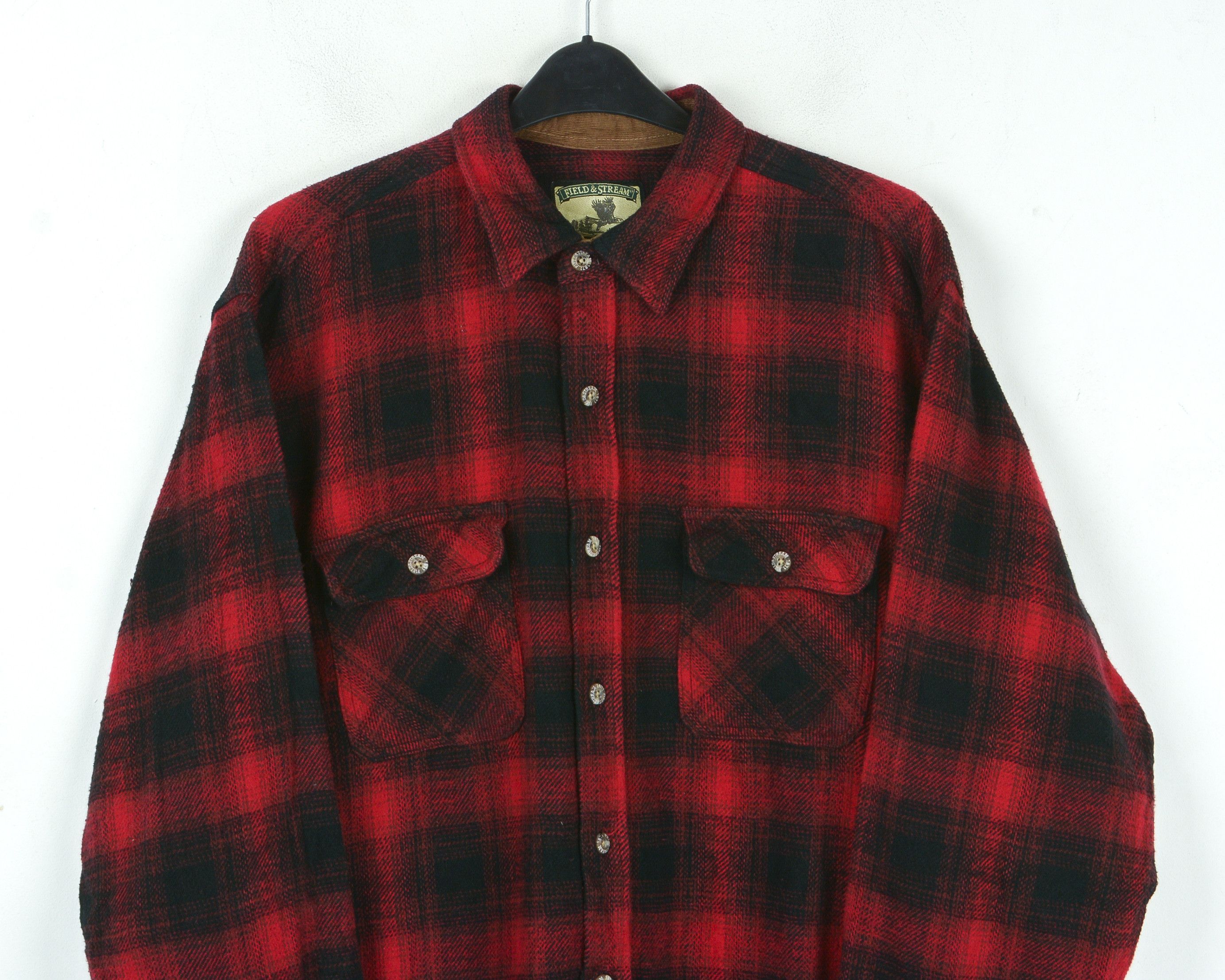 Field & Stream Flannel Cotton Button Up Over Shirt Long Sleeved Check Size US XL / EU 56 / 4 - 2 Thumbnail