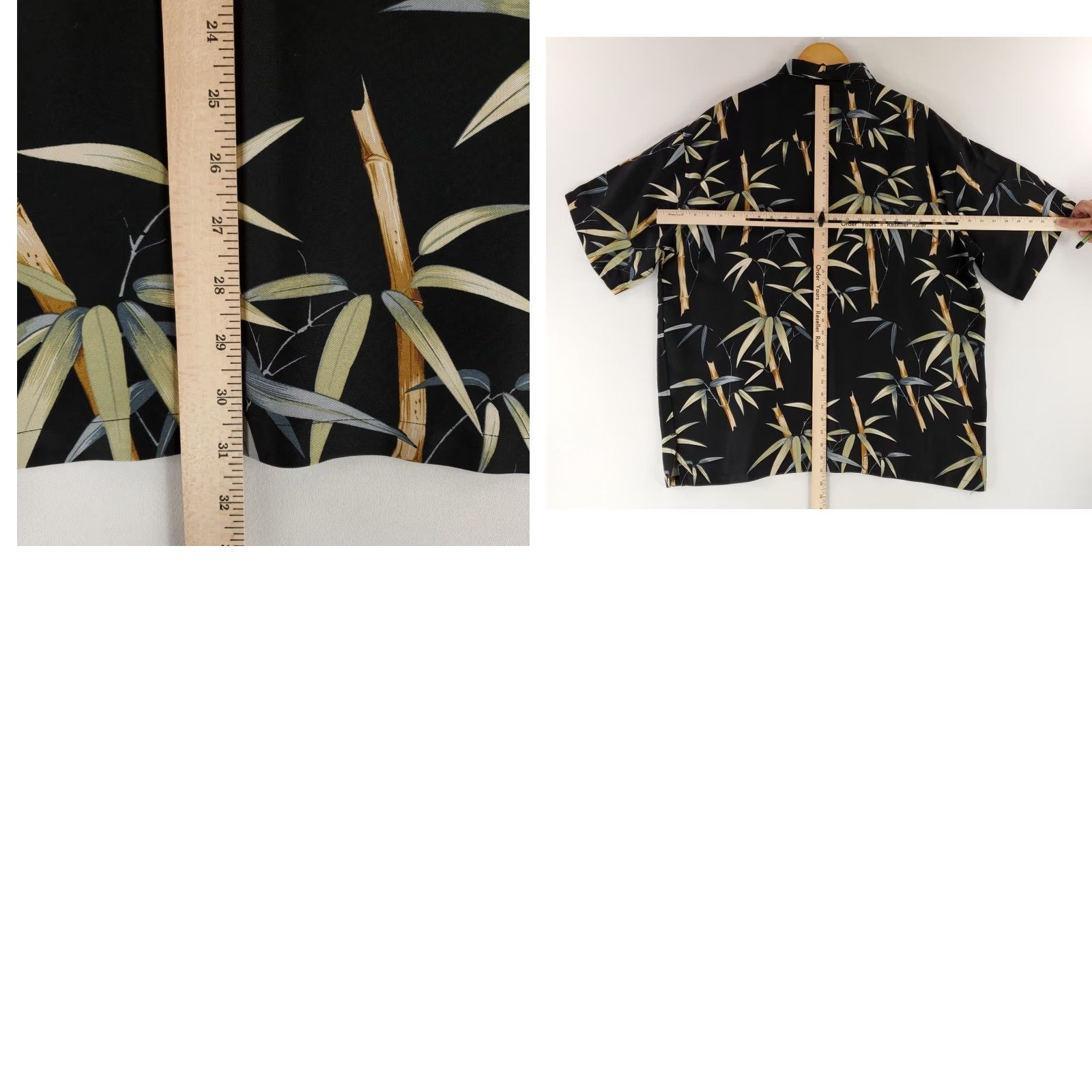 Tori Richard Tori Richard Button-Up Shirt 100% Silk Bamboo Black Mens XXL Short Sleeve Button-Up Shirt Mens Black 2XL Size US XXL / EU 58 / 5 - 8 Thumbnail