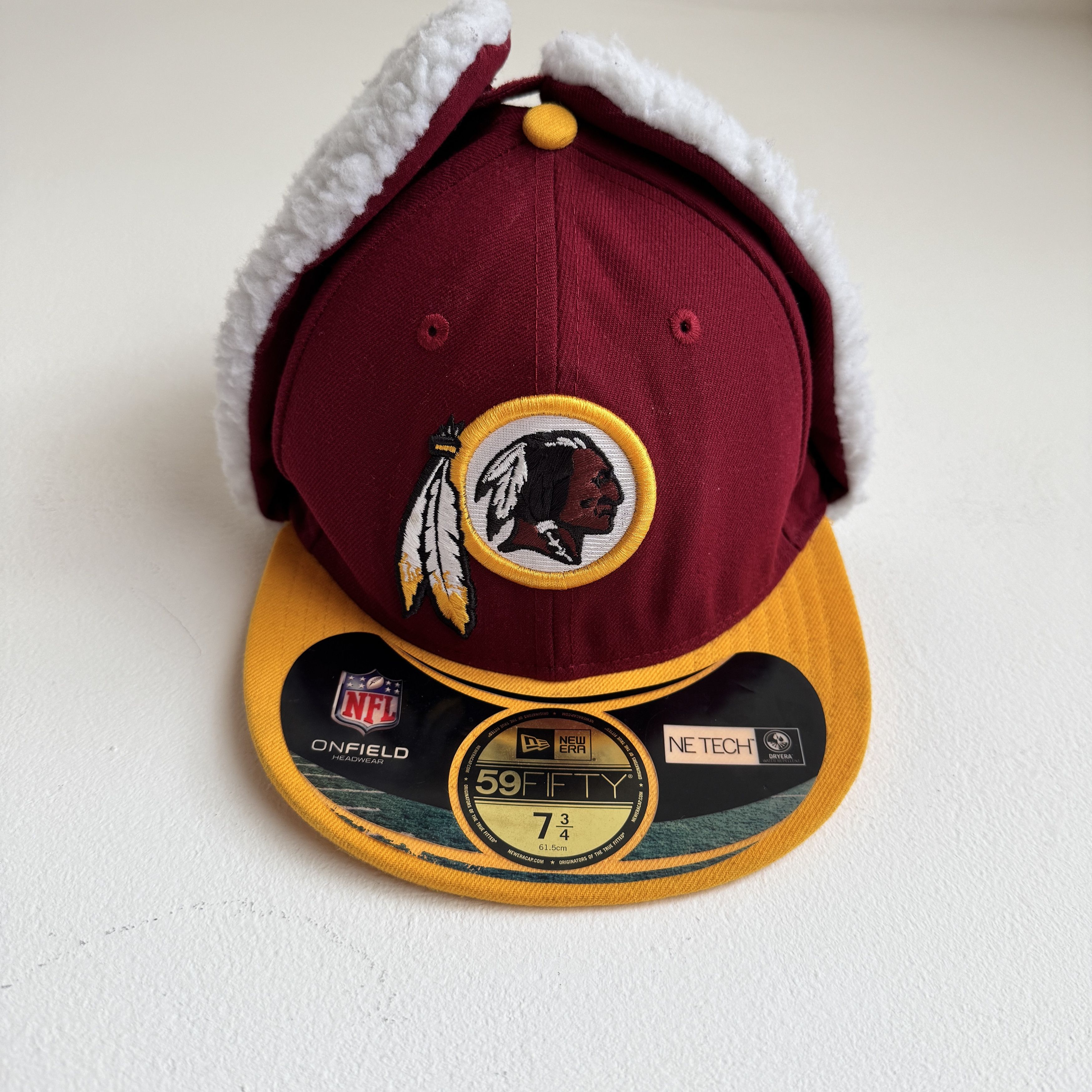 NFL New Era Redskins sherpa ear flap 59FIFTY winter cap XL Size 42 - 1 Thumbnail
