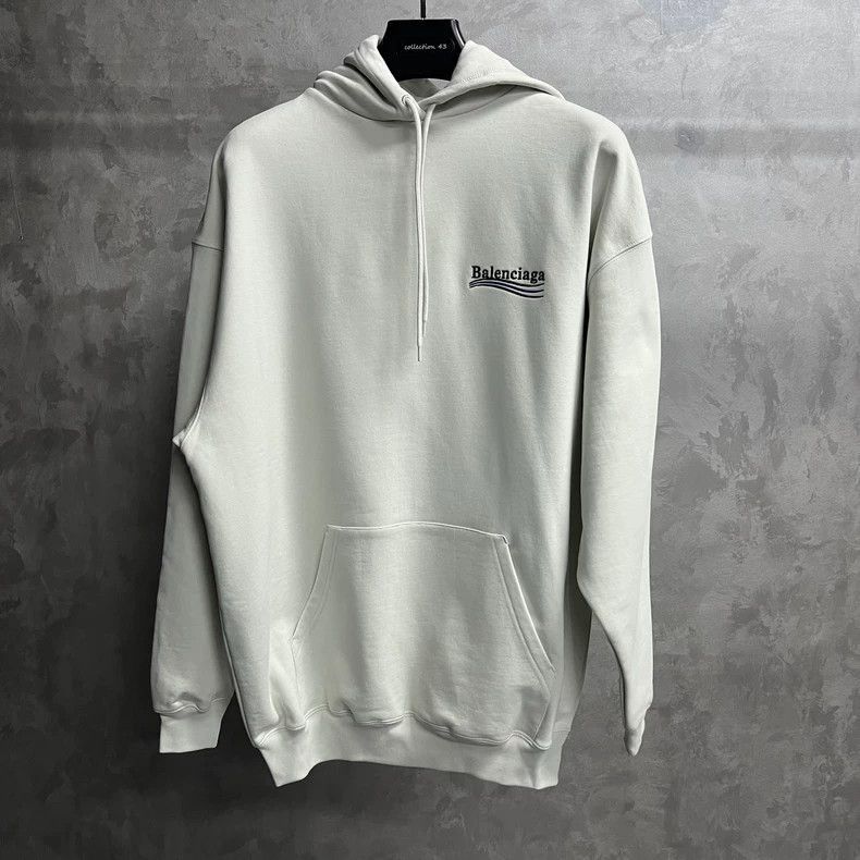 Balenciaga Balenciaga latest white logo letter embroidered hooded swea Size US S / EU 44-46 / 1 - 1 Thumbnail