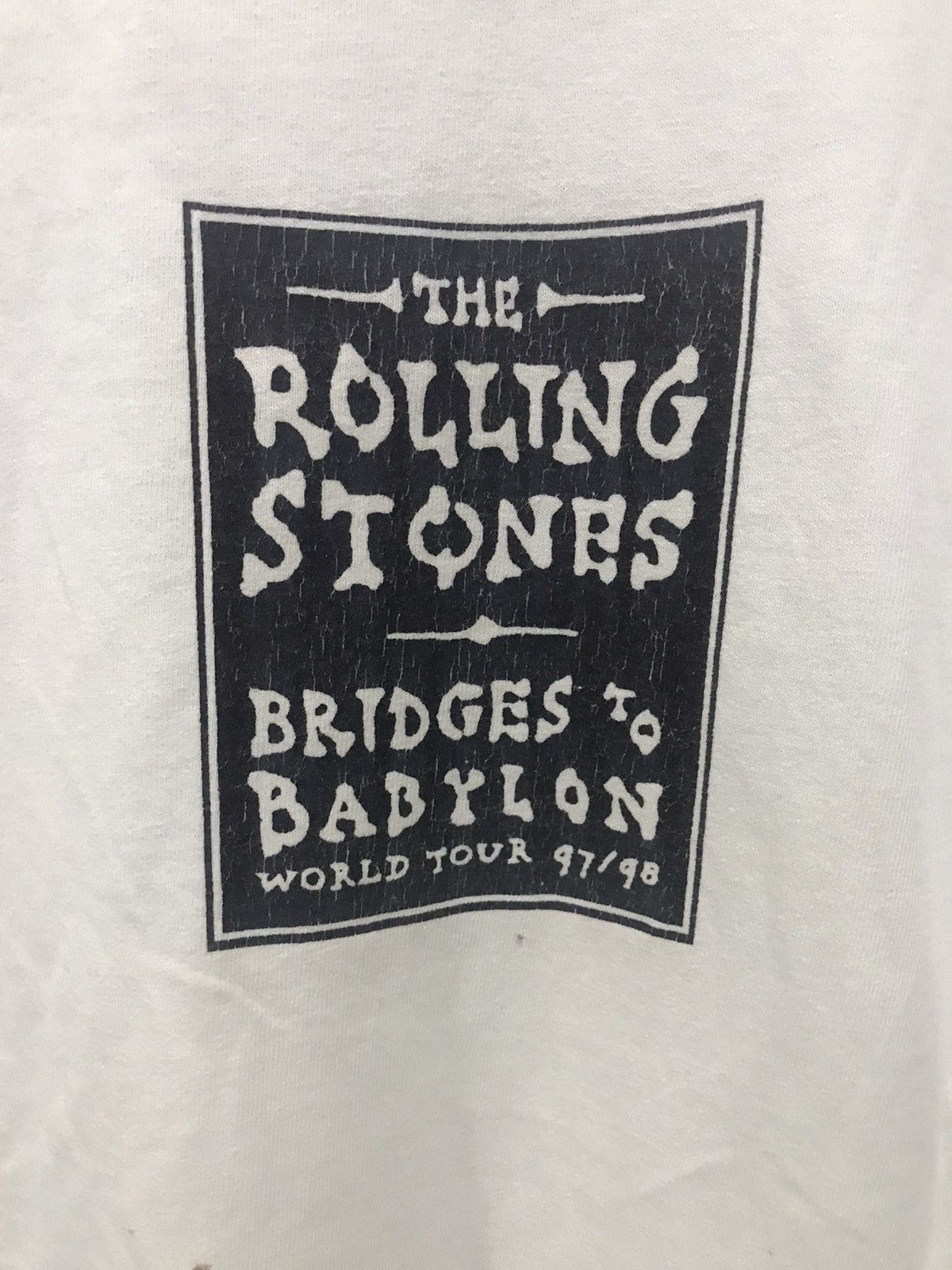 Band Tees × The Rolling Stones × Vintage Vintage The Rolling Stone Bridge To Babylon World Tour Tee Size US L / EU 52-54 / 3 - 5 Thumbnail