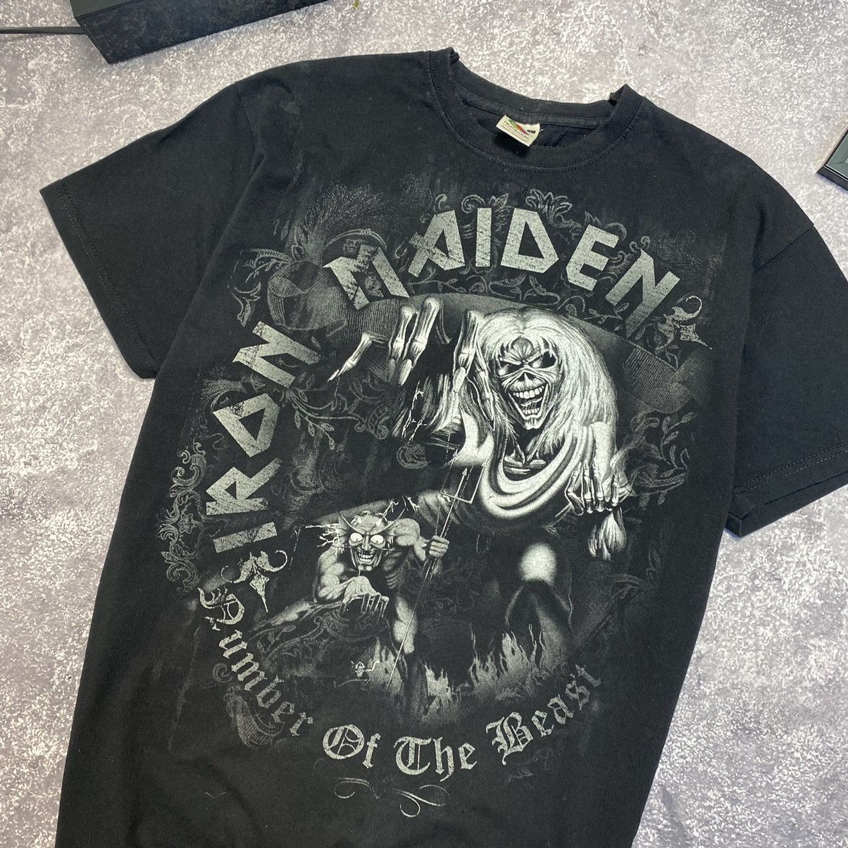 Band Tees Vintage Iron Maiden Number Of The Beast Big Logo rock tee Size US L / EU 52-54 / 3 - 2 Thumbnail