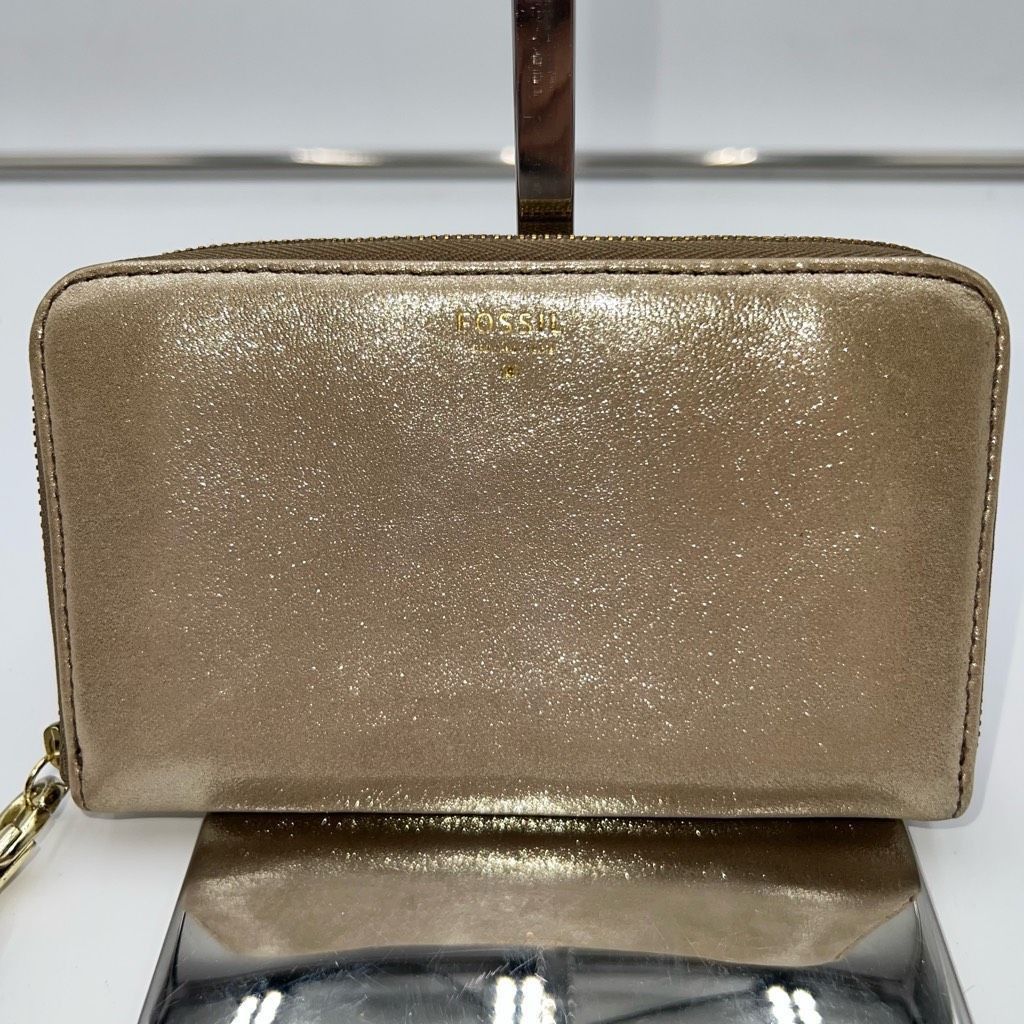 Fossil Fossil Gold Zip Around Wallet/Wristlet Size ONE SIZE - 1 Thumbnail