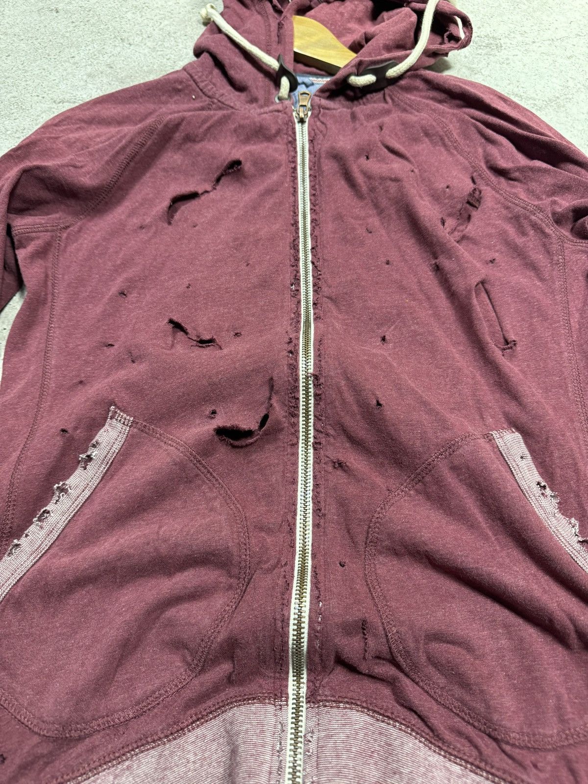 Japanese Brand Vintage Distressed Faded Hoodie Junya Watanabe Style Size US M / EU 48-50 / 2 - 6 Thumbnail