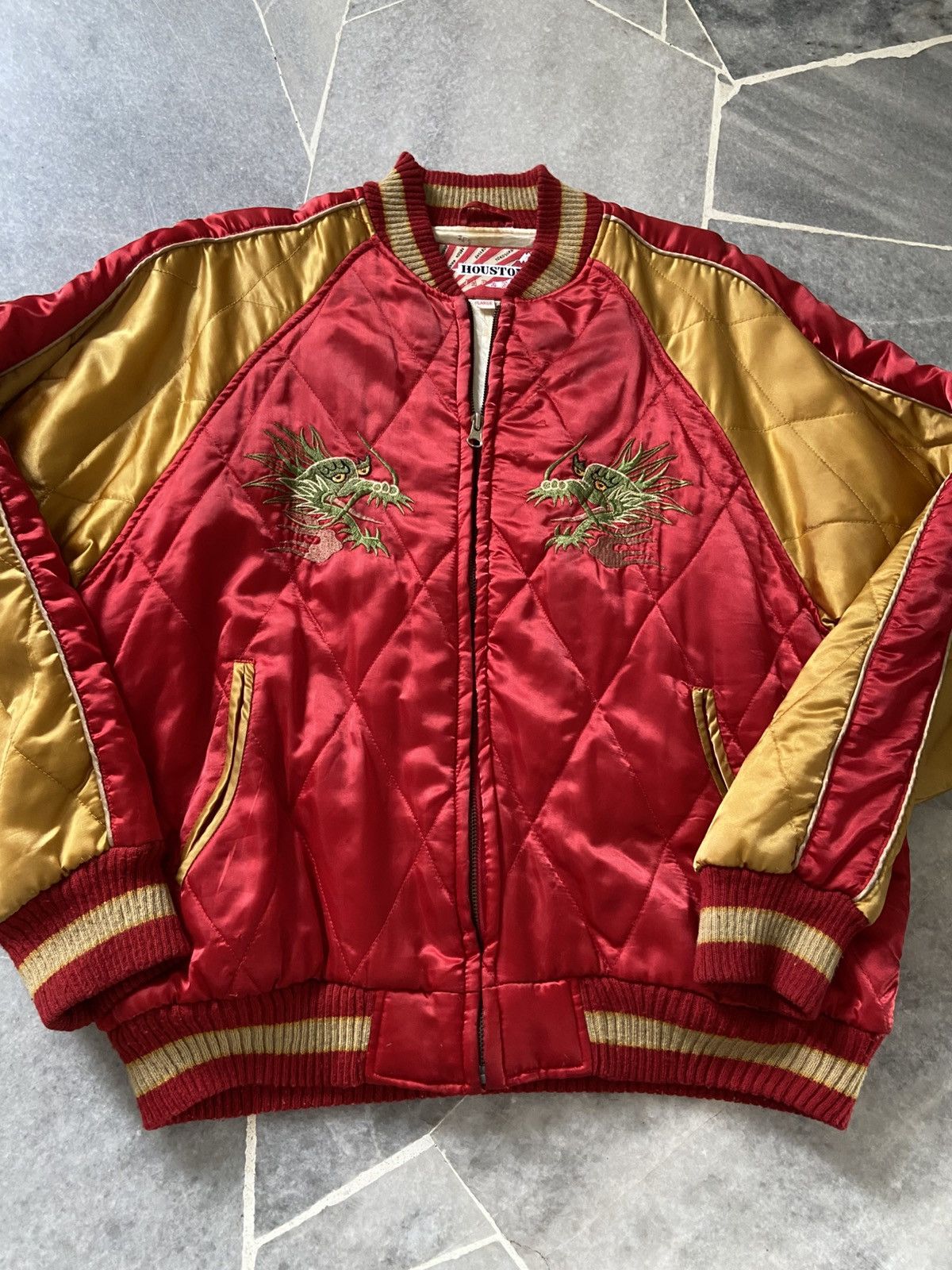 Japanese Brand Vintage Houston Sukajan Dragon Jacket Size US L / EU 52-54 / 3 - 10 Thumbnail