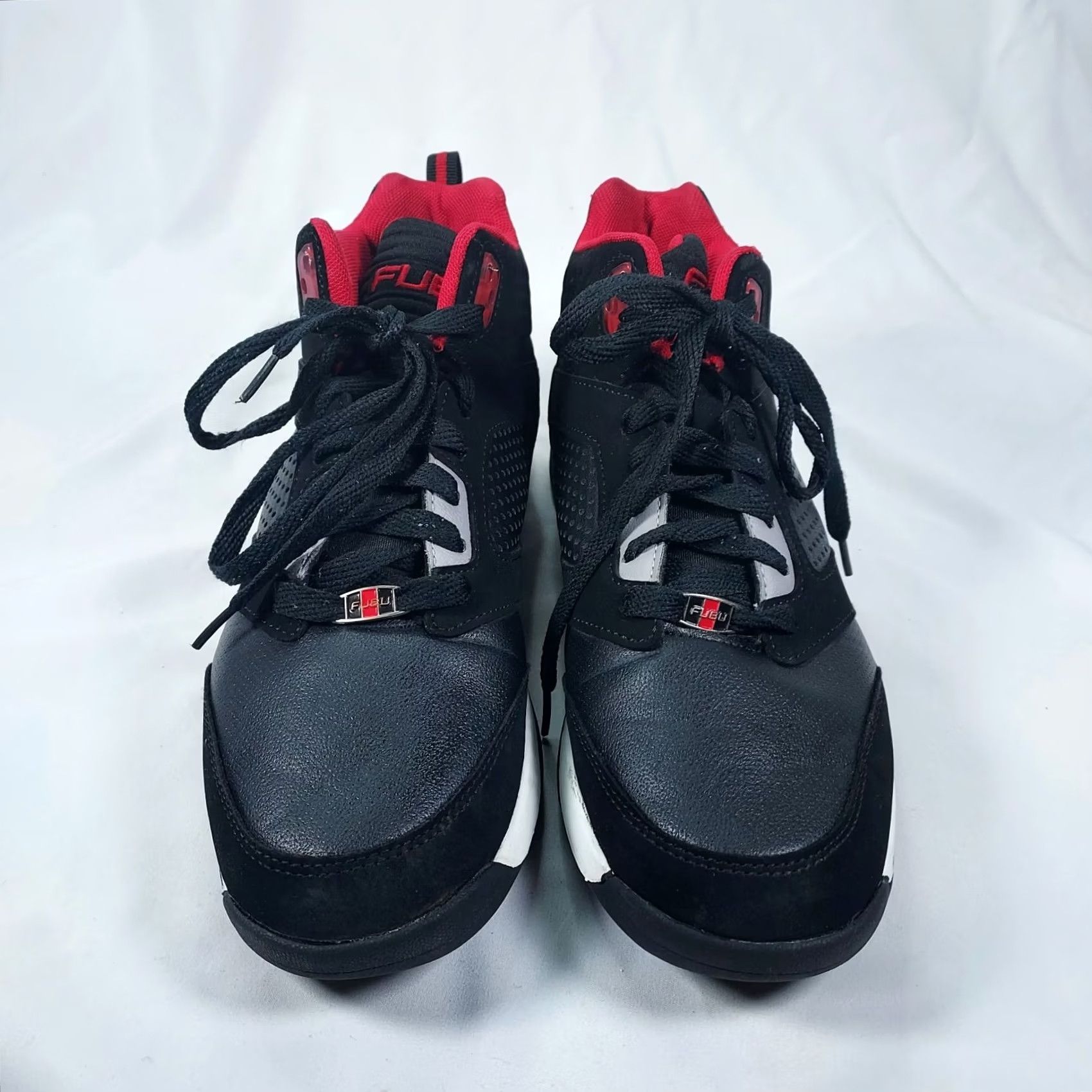 Fubu FUBU Men Black Red High Top Basketball Shoes Sneakers Synthetic Leather Upper Rubber Outsole M 8.5 Athletic Casual Activewear Mens Size US M / EU 48-50 / 2 - 2 Thumbnail