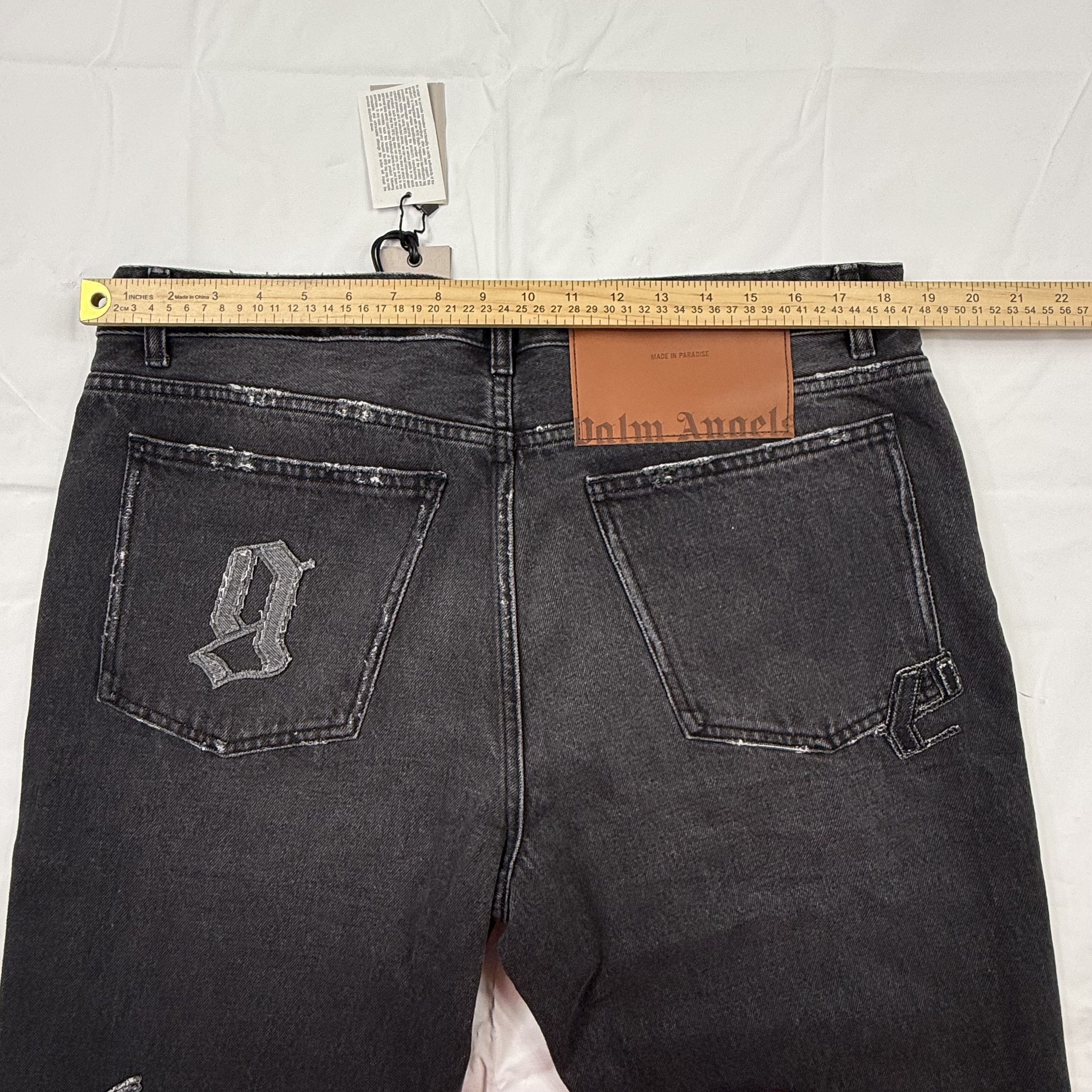 Palm Angels Palm Angels Mens Logo Patches Regular Fit Jeans Black Sz 38 Size US 38 / EU 54 - 12 Thumbnail