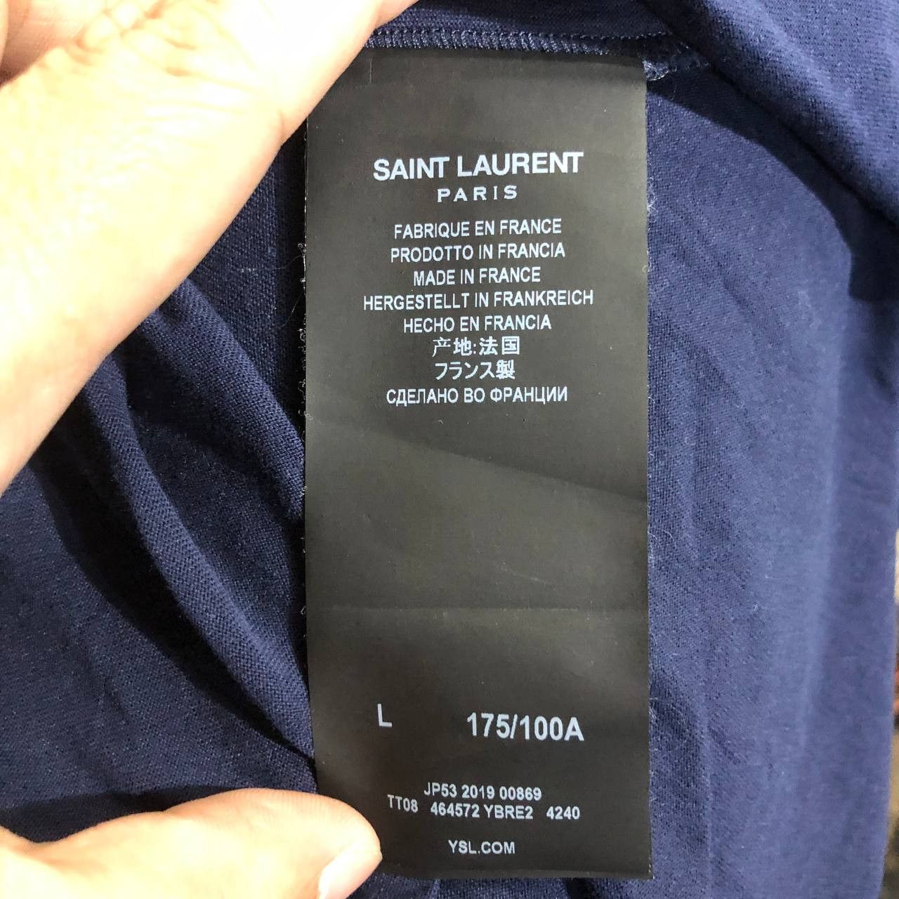 Saint Laurent Paris Saint Laurent Paris Logo tee Size US M / EU 48-50 / 2 - 5 Thumbnail