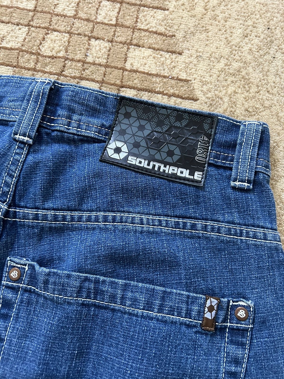 Southpole × Vintage Vintage Southpole Baggy Denim Faded Blue Shorts Size US 32 / EU 48 - 3 Thumbnail