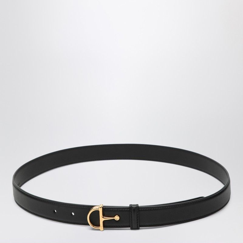Gucci Gucci Black Thin Belt With Half Buckle Size ONE SIZE - 1 Thumbnail