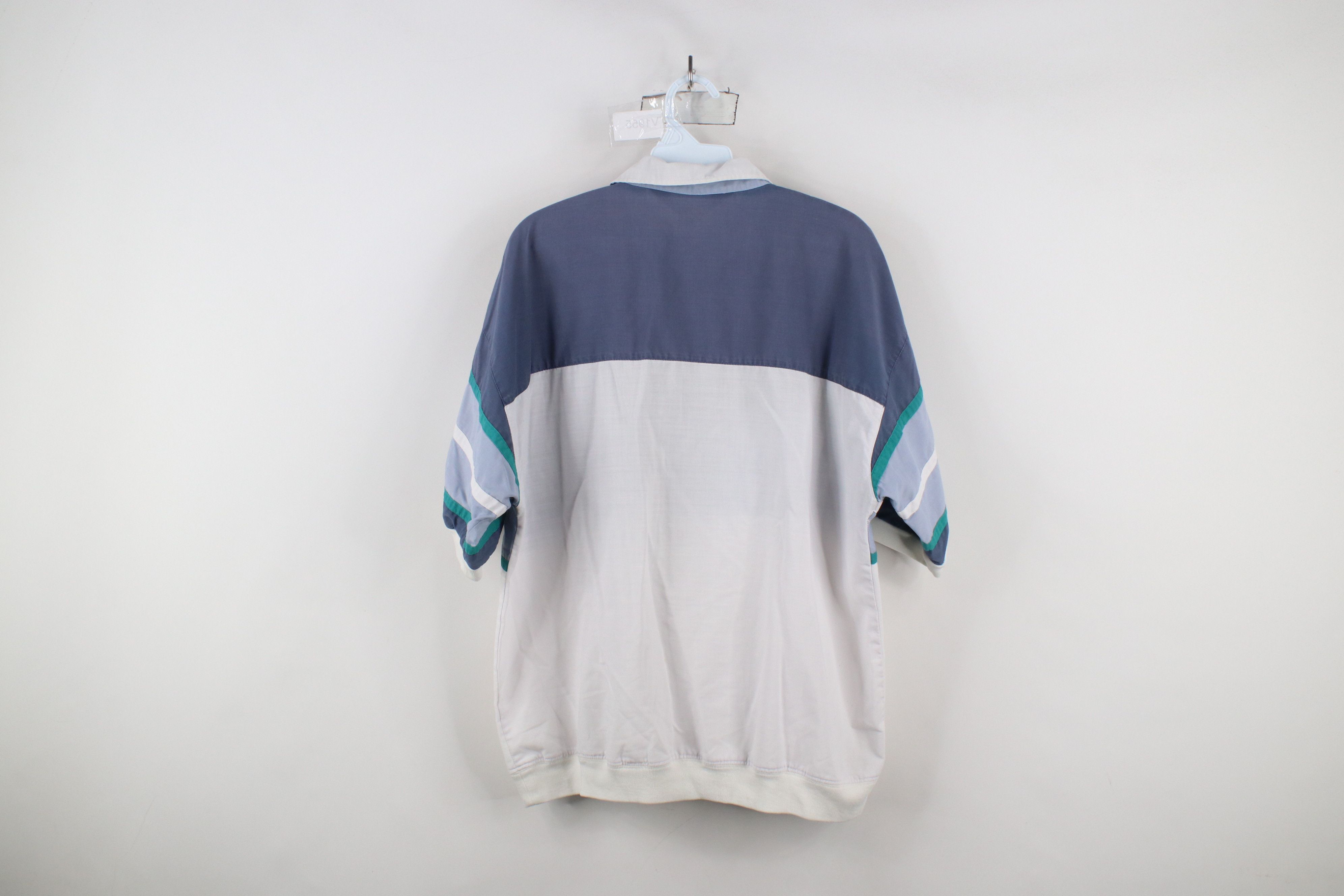 Vintage Vintage 90s Streetwear Block Collared Pullover Polo Shirt Size US L / EU 52-54 / 3 - 13 Thumbnail