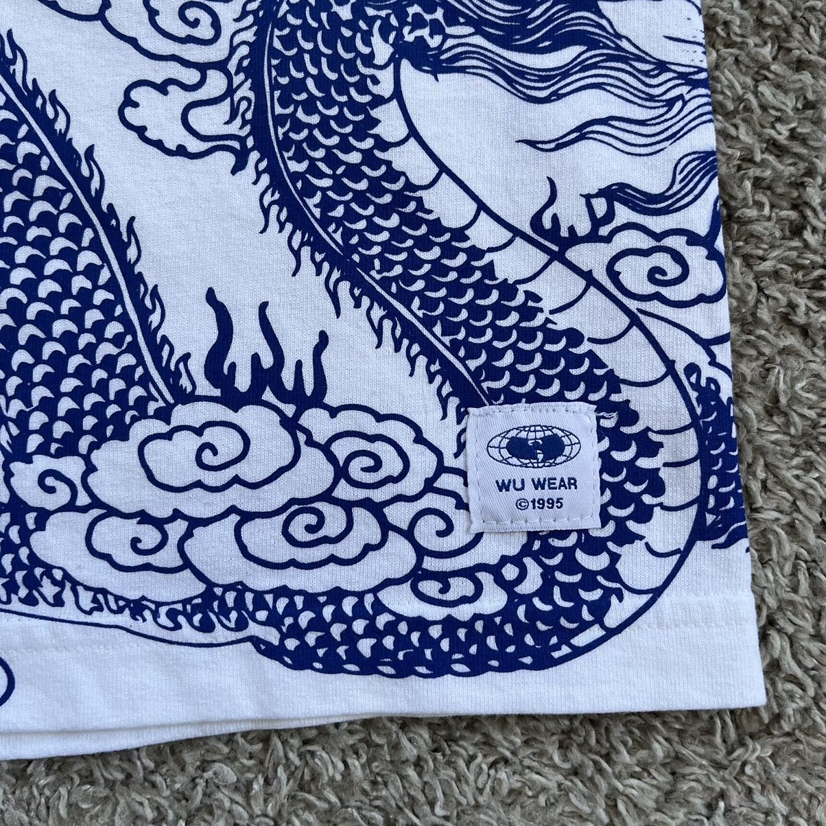 Wu-Tang Clan 🔴Wu-Wear Shirt Size XL Wu-Tang Dragons White Blue Rza Gza Size US XL / EU 56 / 4 - 4 Thumbnail