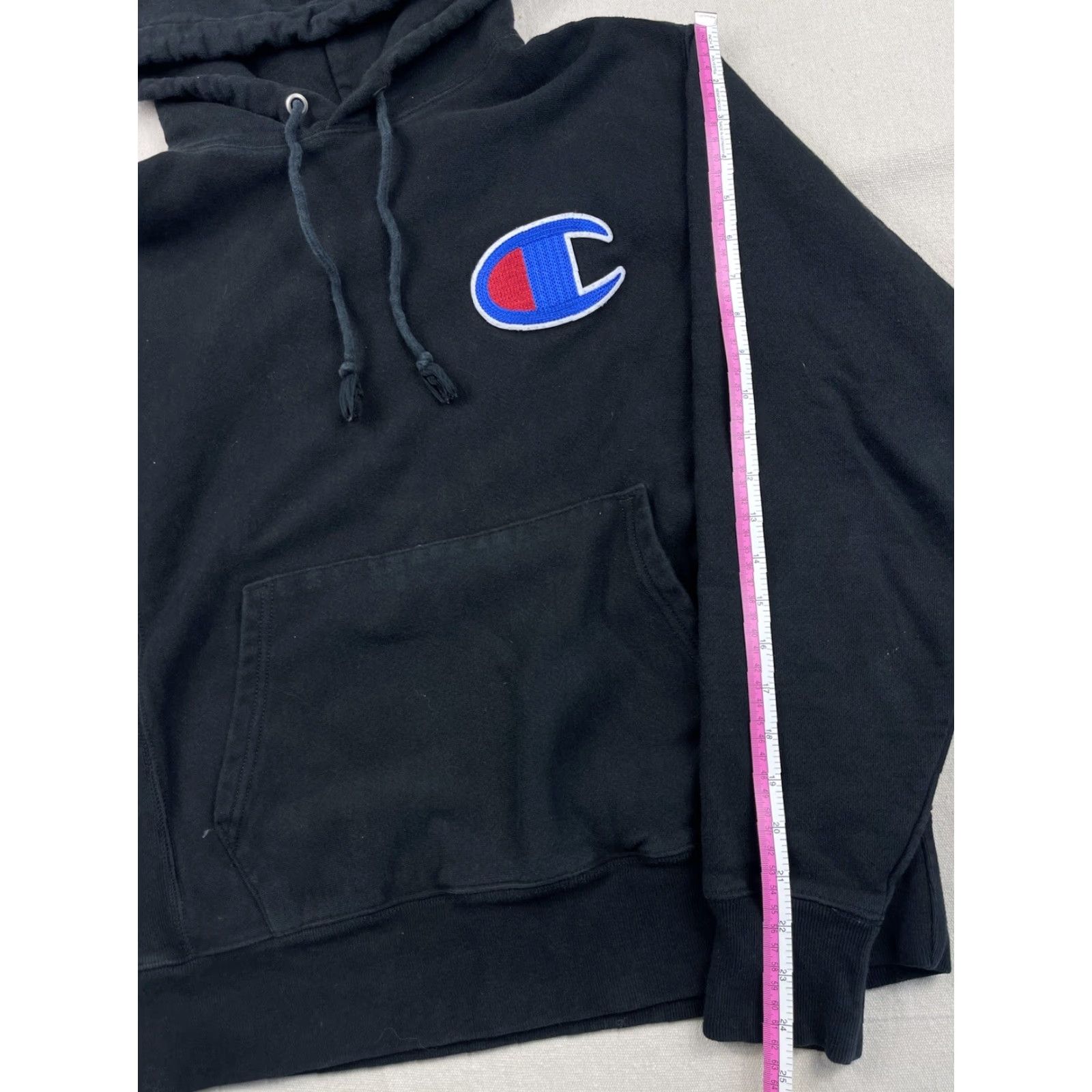 Champion Champion Hoodie Black Men's Medium Sweatshirt Reversible Heavyweight Champion Reverse Weave Logo Patch 90s Sports Mens Size US M / EU 48-50 / 2 - 6 Thumbnail