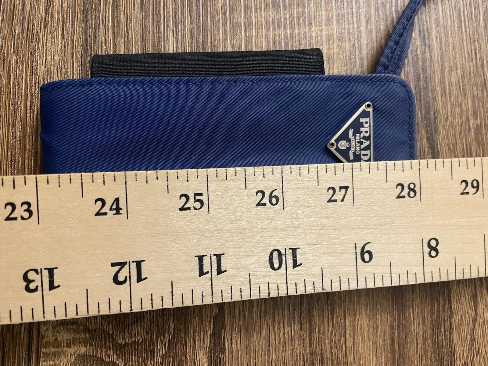 Prada Prada Blue Nylon Cigarette Case Cosmetic Pouch W Strap, Good Size ONE SIZE - 4 Thumbnail