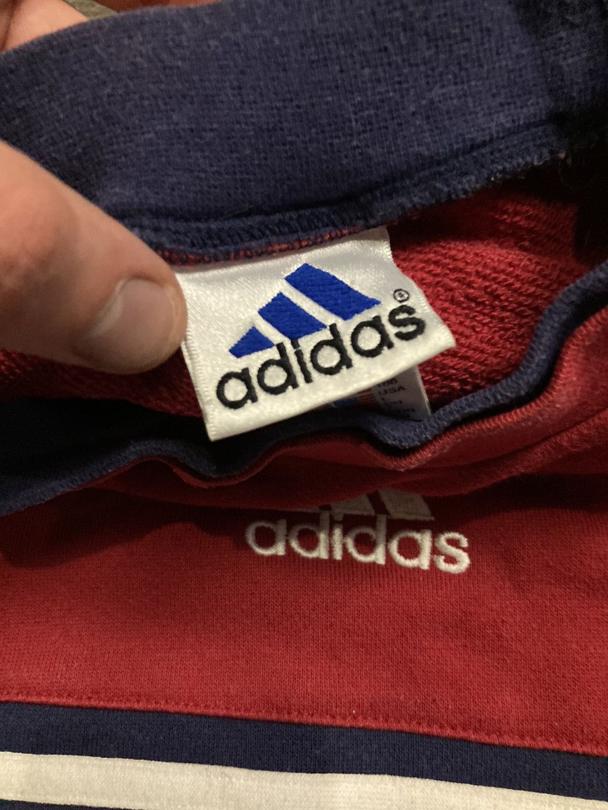 Adidas × Vintage Adidas center logo sweatshirt Size US L / EU 52-54 / 3 - 4 Thumbnail