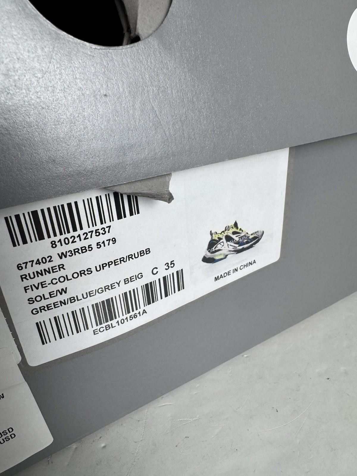 Balenciaga Balenciaga Runner Sneakers Green Blue Grey Women’s Size 35 Size US 5 / IT 35 - 8 Thumbnail