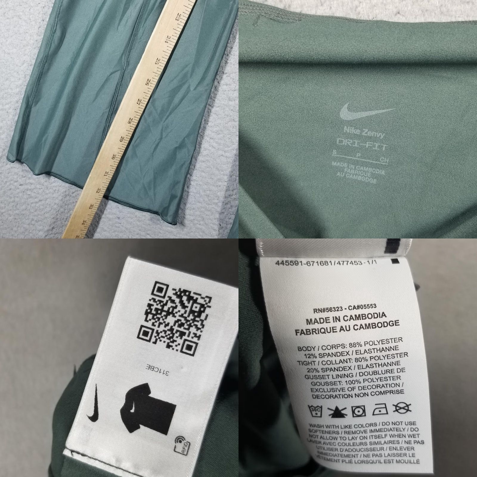 Nike Nike Zenvy Dri-FIT Pants Womens Small Green High Waist Flare Leggings FV7894 Size 28" / US 6 / IT 42 - 8 Thumbnail