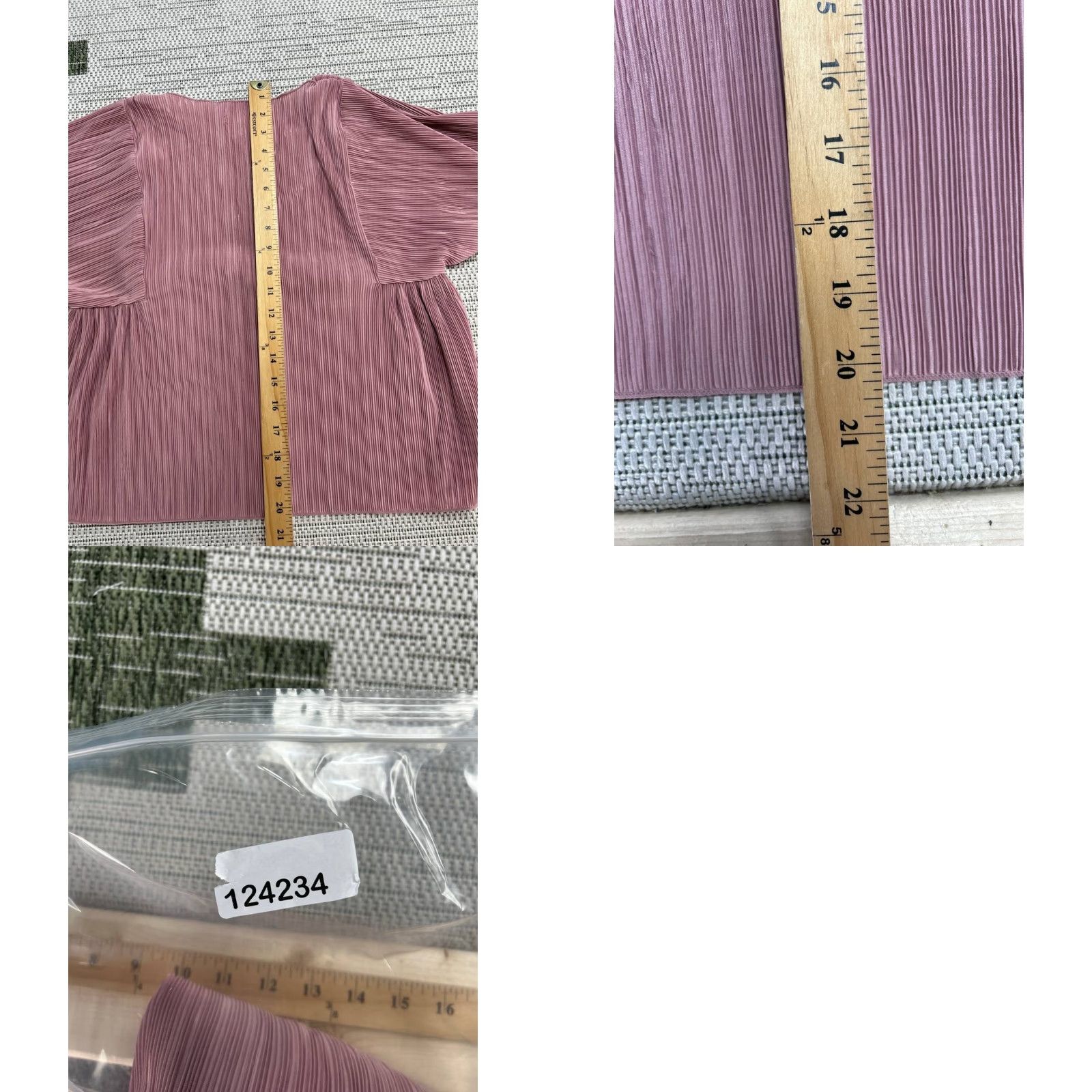 Madewell Madewell Blouse Shirt Womens Small Pink Flutter Sleeve Texture And Thread Top Size S / US 4 / IT 40 - 8 Thumbnail