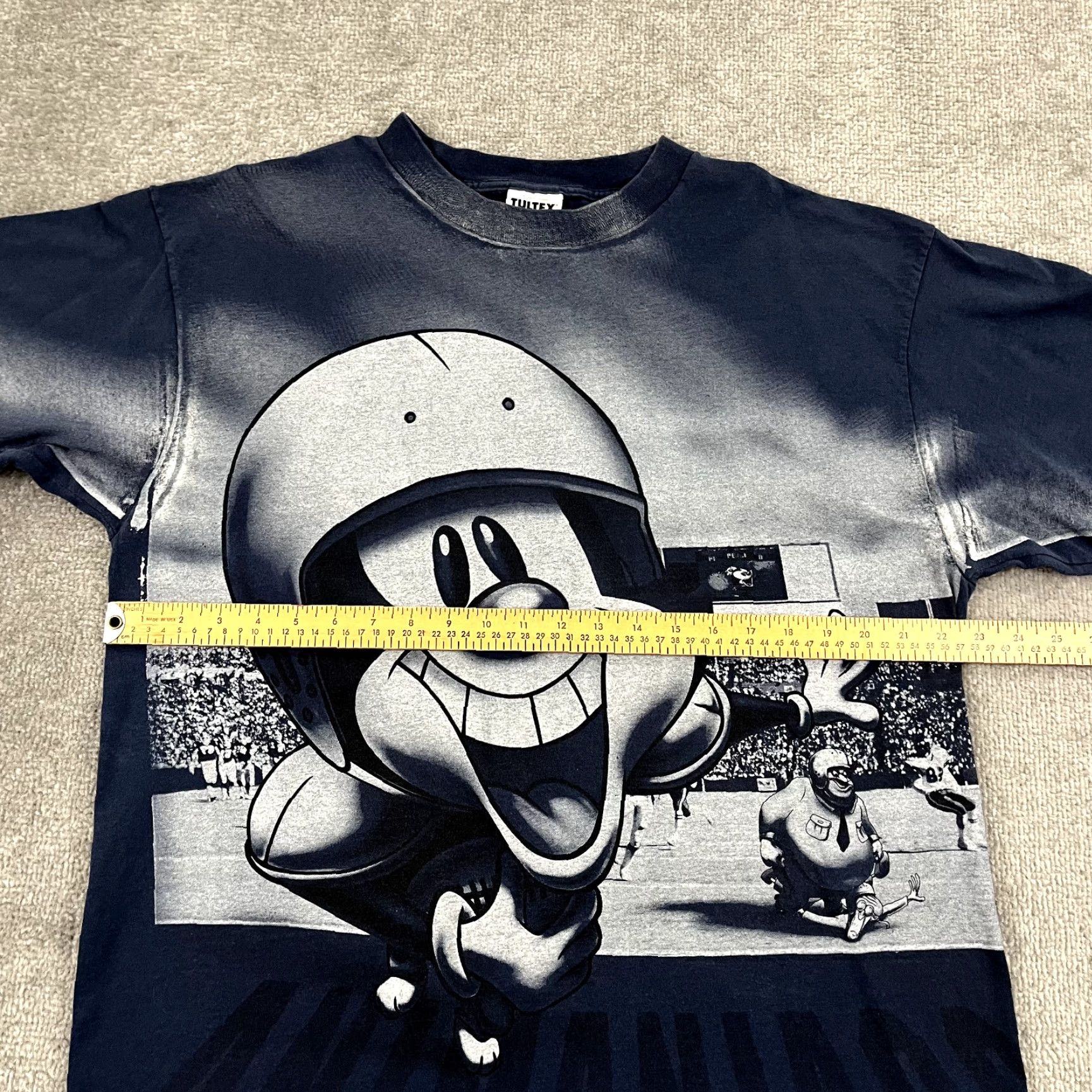 Tultex Vintage ANIMANIACS Shirt Mens Extra Large XL Blue AOP All Over Large Graphic 90s Mens Size US XL / EU 56 / 4 - 4 Thumbnail