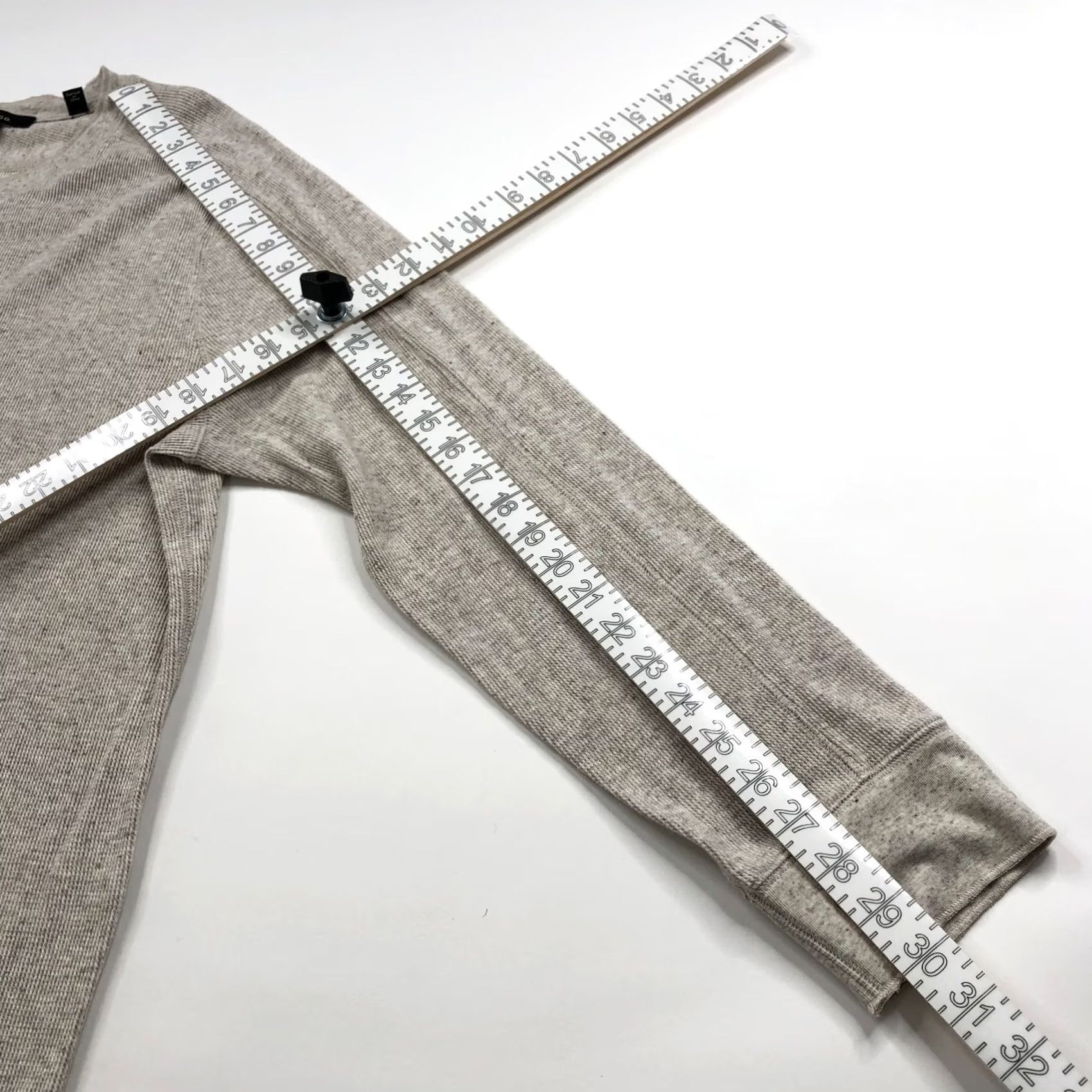 Vince Vince Shirt 2XL Beige Thermal Waffle Long Sleeve Cotton Base Layer Mens Size US XXL / EU 58 / 5 - 4 Thumbnail