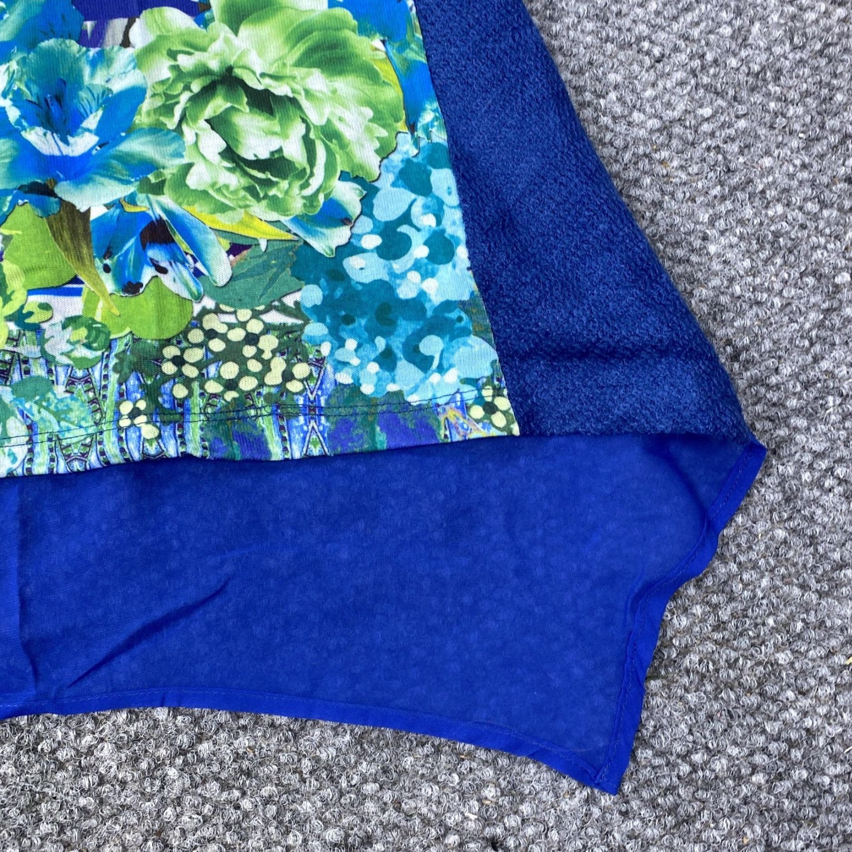 Vintage OneWorld Shirt Womens 2X Plus Floral Mixed Tunic Long Sleeve Asymmetric Hem Size XXL / US 16-18 / IT 52-54 - 3 Thumbnail