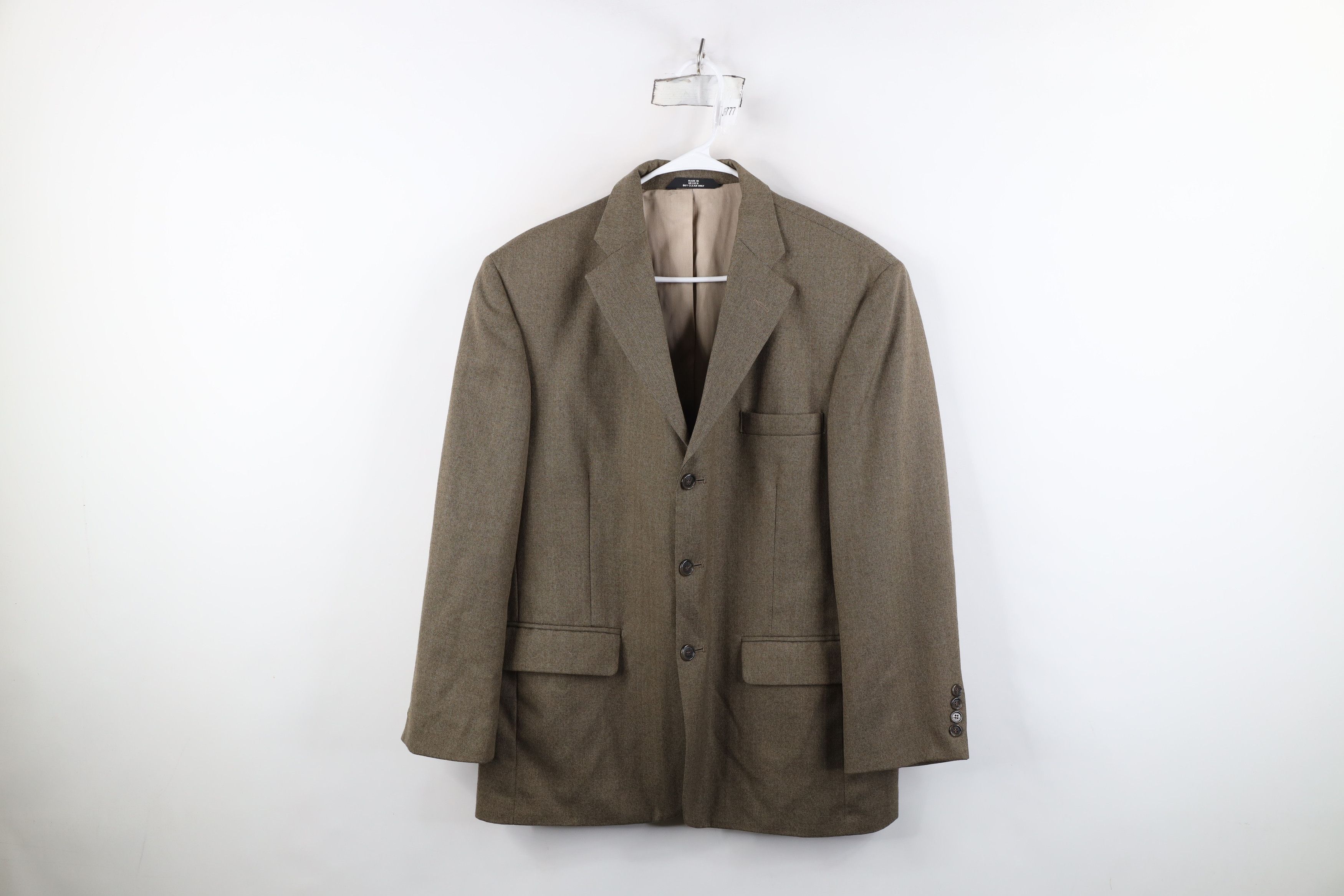 Vintage Vintage 90s Streetwear Herringbone Suit Coat Blazer Jacket Size US XL / EU 56 / 4 - 1 Thumbnail