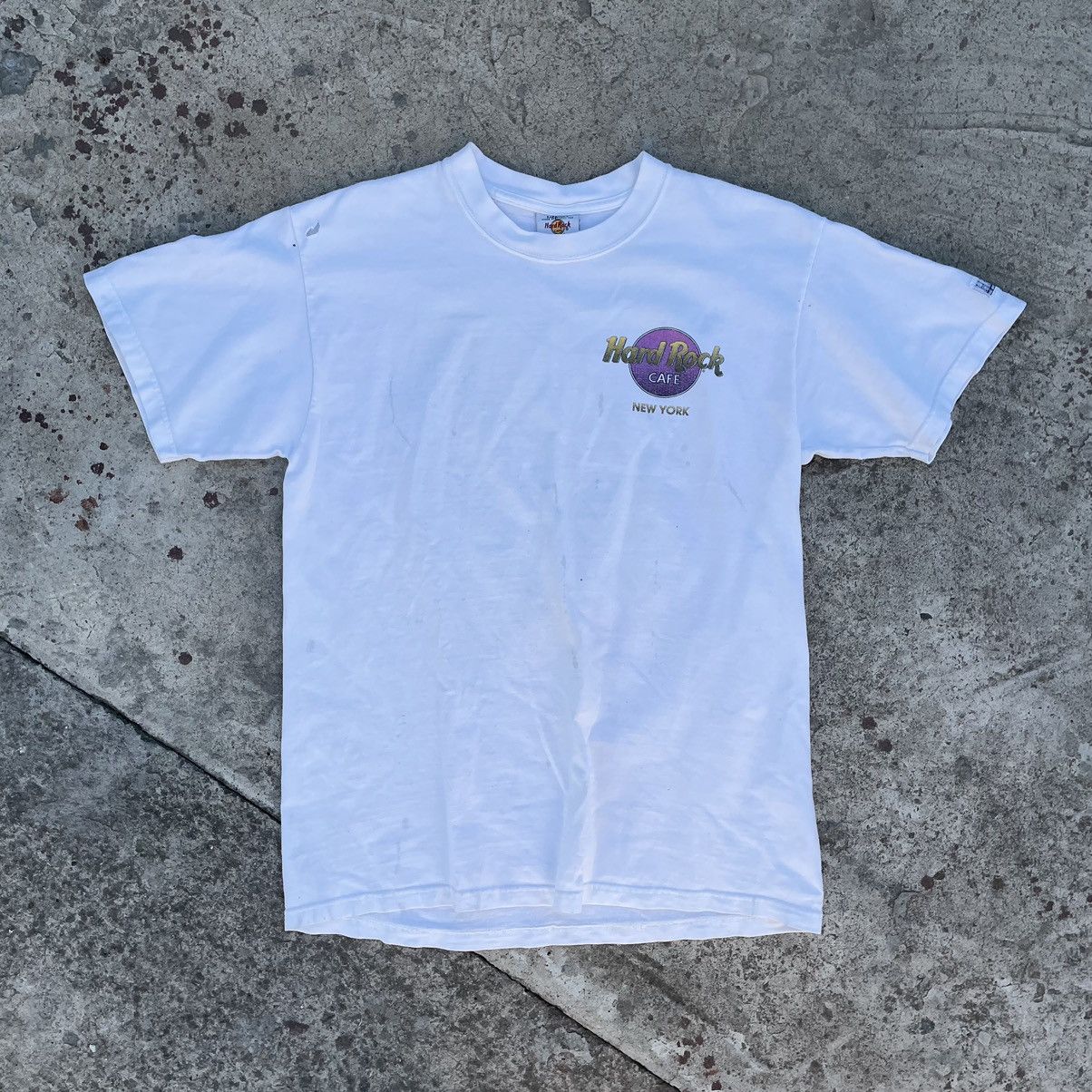 Hard Rock Cafe × Vintage Vintage Hard Rock Cafe T-shirts Logo 90s New York Distressed Size US M / EU 48-50 / 2 - 2 Thumbnail