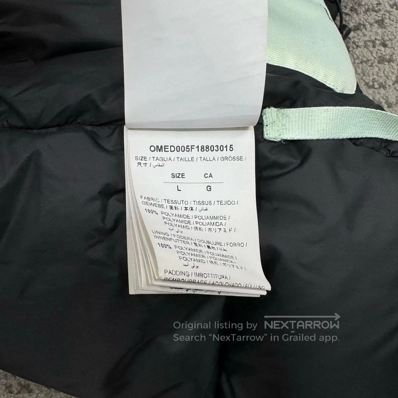Off-White off white padded down jacket size L. Size US L / EU 52-54 / 3 - 6 Thumbnail