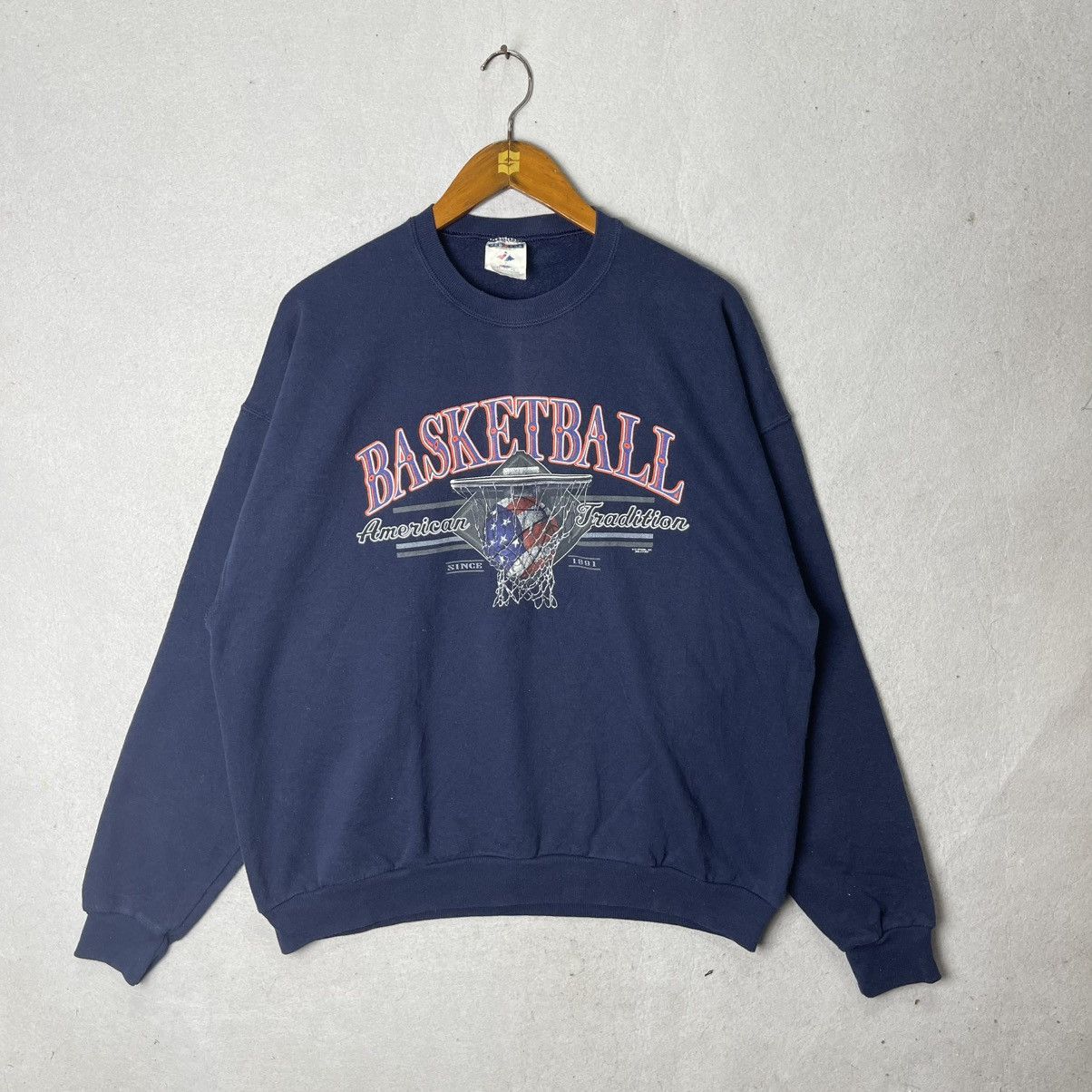 Jerzees Vintage Basketball American Tradition Sweatshirt Size US XL / EU 56 / 4 - 1 Thumbnail