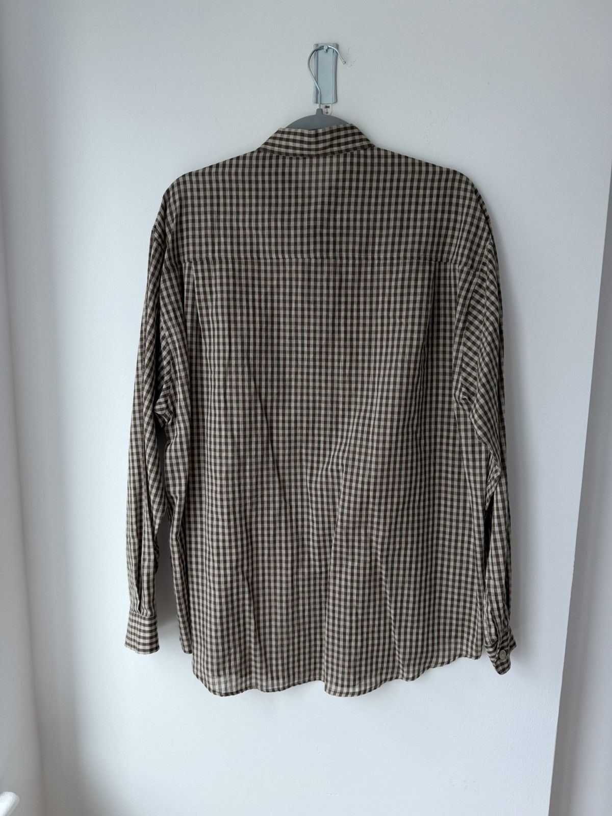 Auralee Auralee Airy Cotton Brown Checkered Shirt Size US L / EU 52-54 / 3 - 3 Thumbnail
