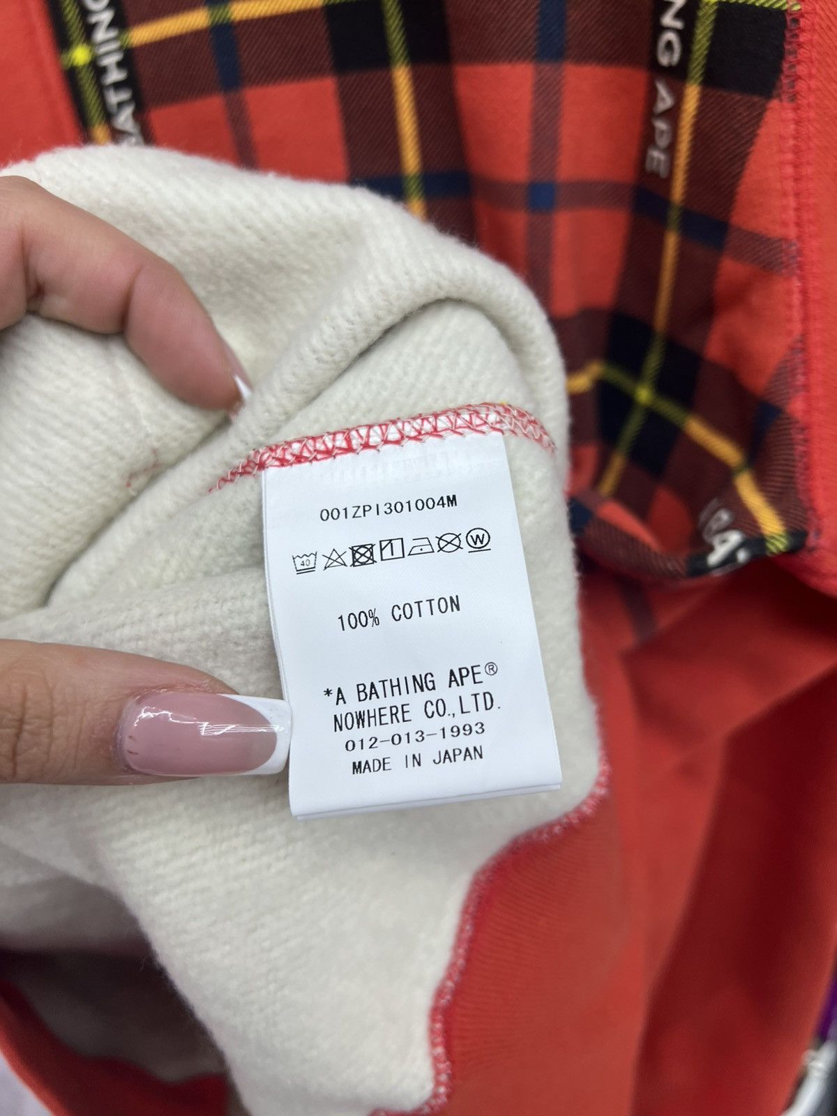 Bape Bape Red Plaid Shark FullZip Hoodie Size US M / EU 48-50 / 2 - 9 Thumbnail