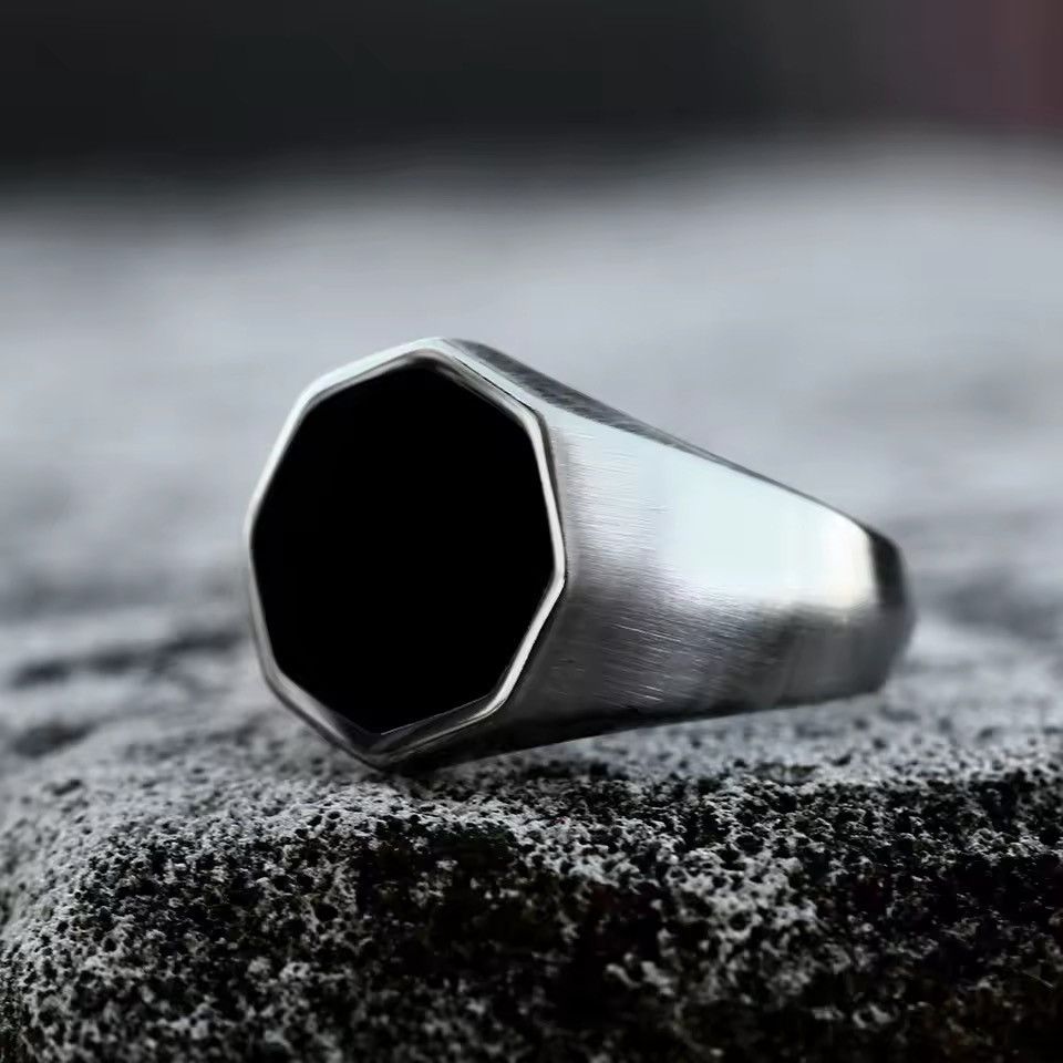 Jewelry Octagon Shape Ring High Polished Ring Size ONE SIZE - 2 Thumbnail
