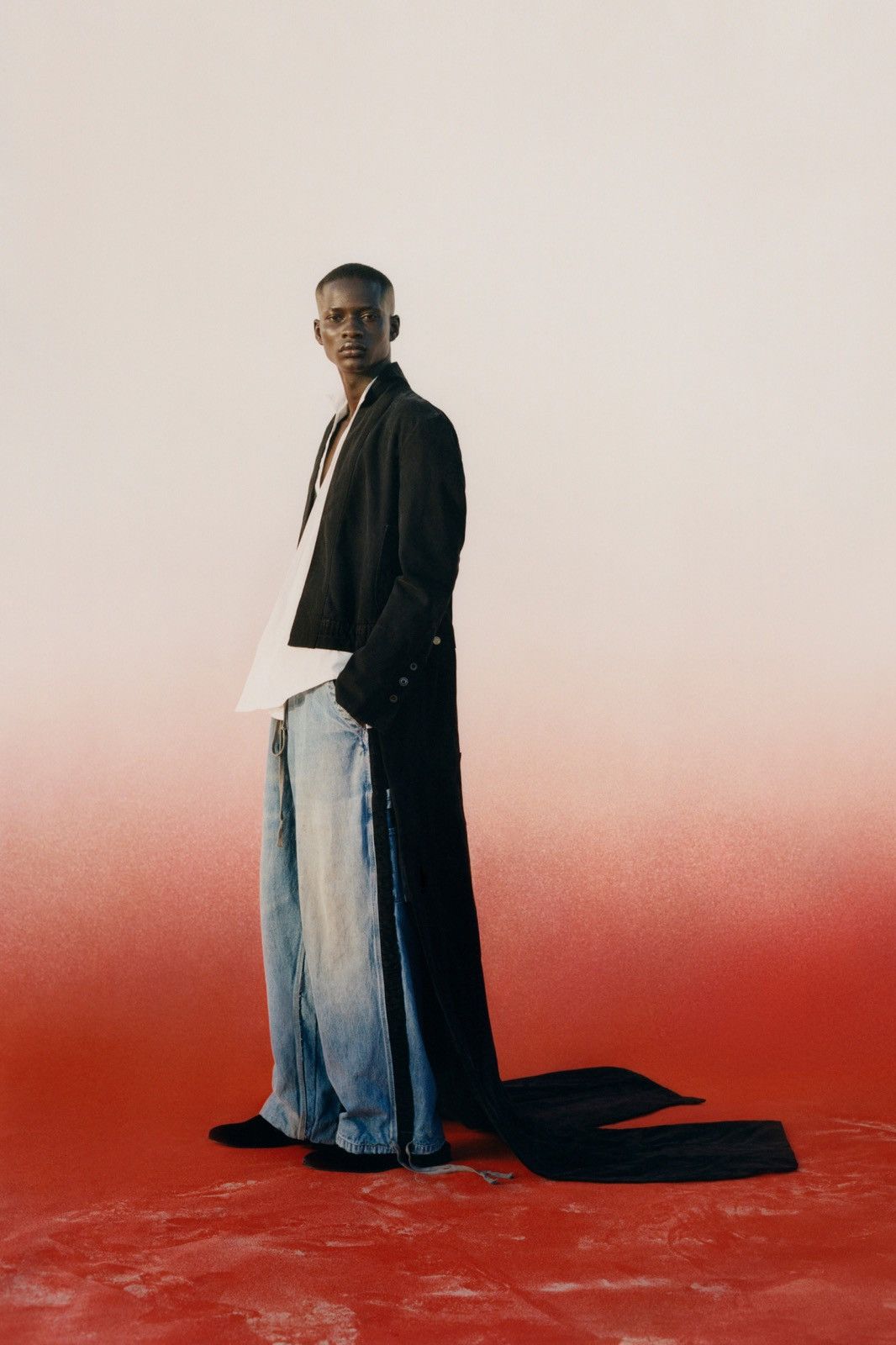 Greg Lauren Sz4 Denim Wide Leg Tux Baggy Pant Size US 34 / EU 50 - 1 Thumbnail