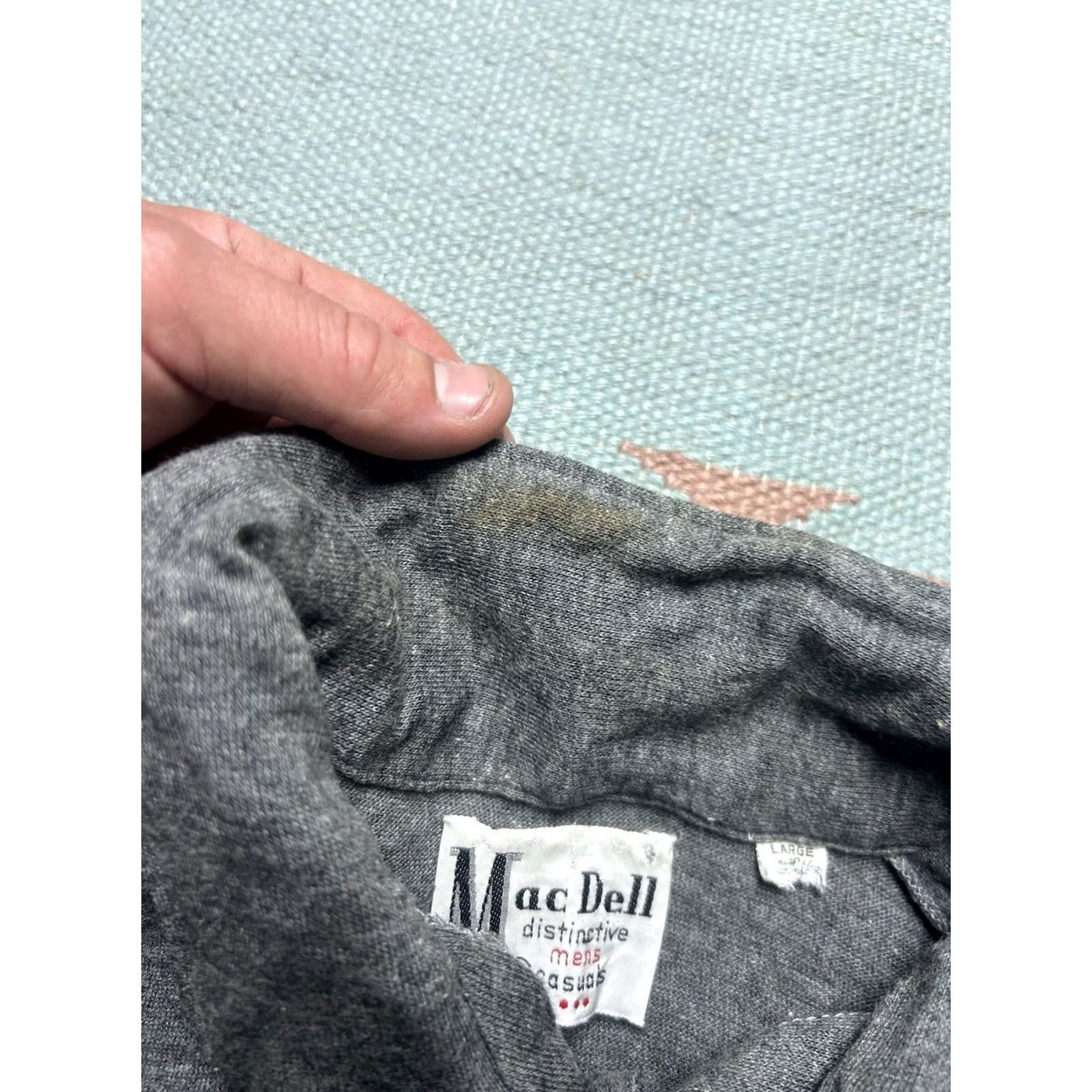 Vintage VINTAGE Polo Shirt Long Sleeve 1960s Black Distressed M/L Size US M / EU 48-50 / 2 - 6 Thumbnail