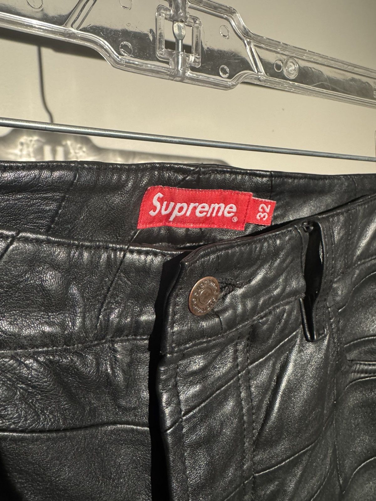 Supreme Patchwork Leather Pants