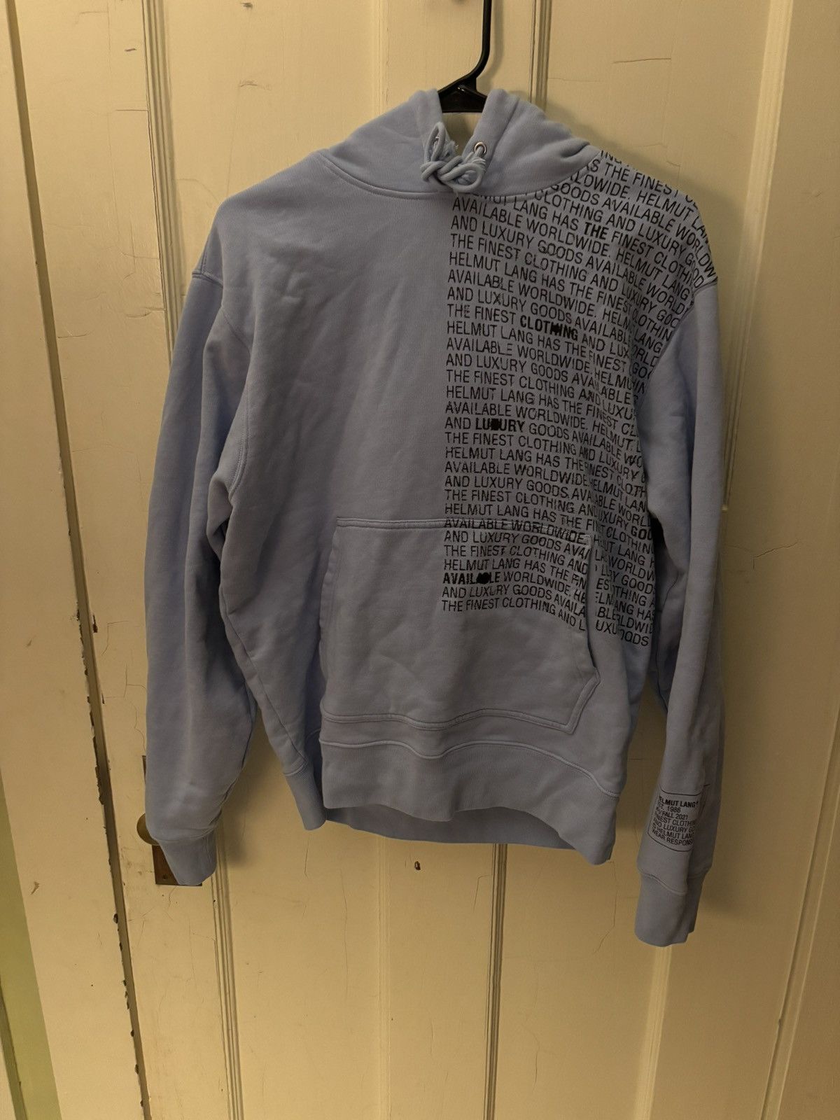 Helmut Lang Helmut lang repeating text hoodie Size US S / EU 44-46 / 1 - 3 Thumbnail