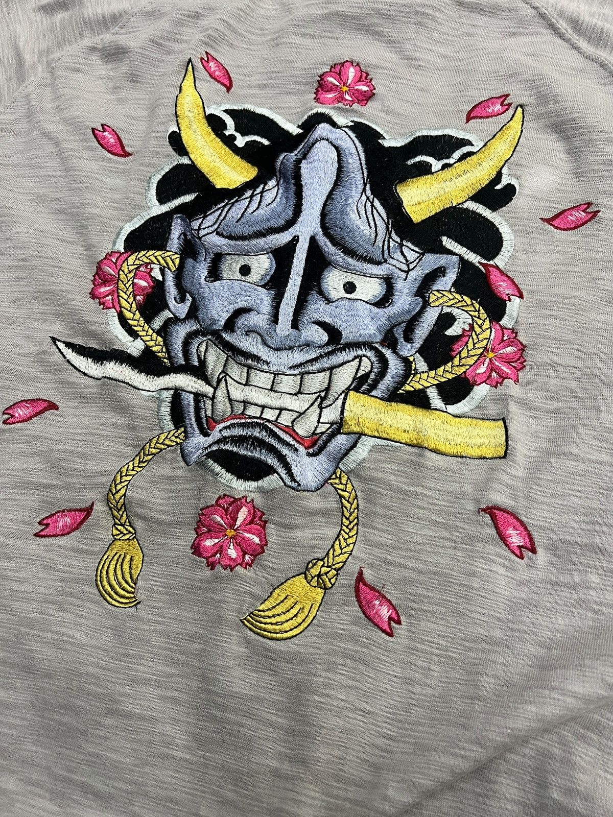 Japanese Brand 2000s Japanese Domestic 🇯🇵 Oni Hannya Embroidery Jacket Size US L / EU 52-54 / 3 - 10 Thumbnail