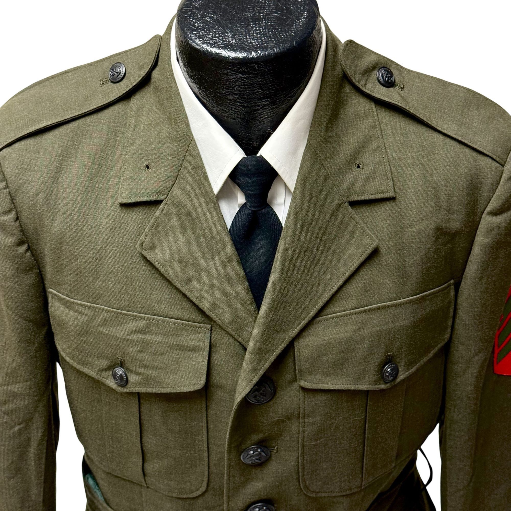 Other Vtg TROPICAL Military Dress Uniform BELTED USA Army Jacket Size 38R - 3 Thumbnail