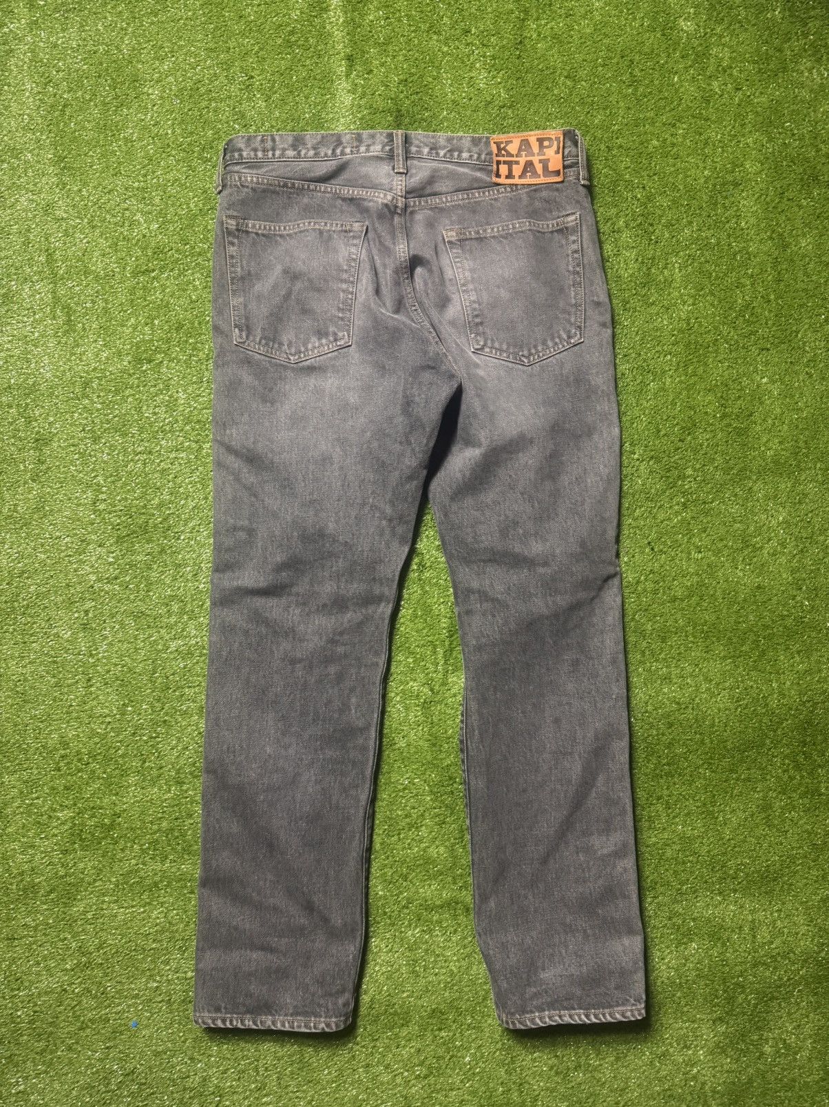 Kapital Kapital Monkey Cisco Gemstone Studded Denim Jeans Grey/Black Size US 34 / EU 50 - 3 Thumbnail