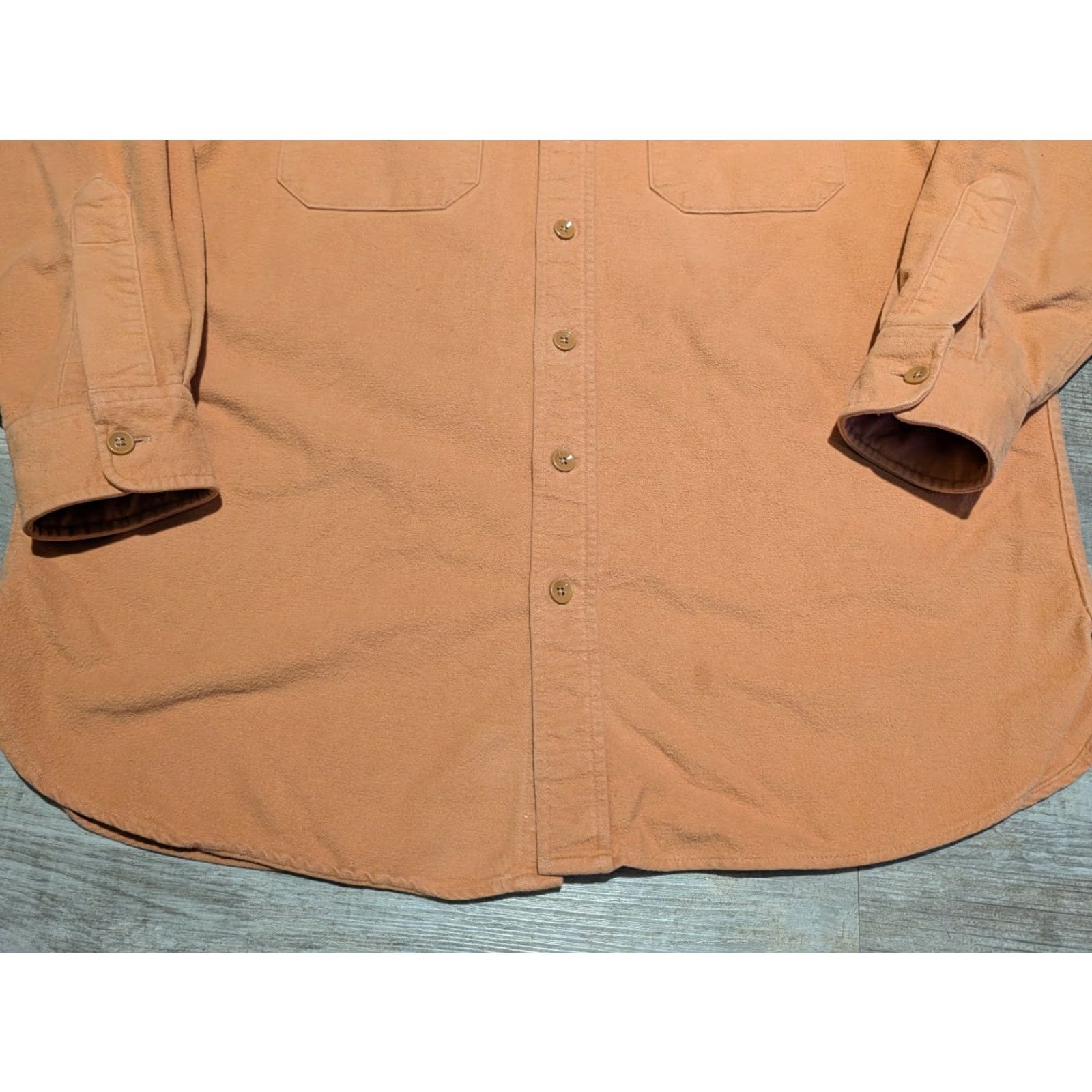 Vintage VINTAGE LL Bean Button-Up Shirt Mens Peach Chamois Cloth USA Made 16.5 L Tall Long Sleeve Solid Orange Size US L / EU 52-54 / 3 - 5 Thumbnail