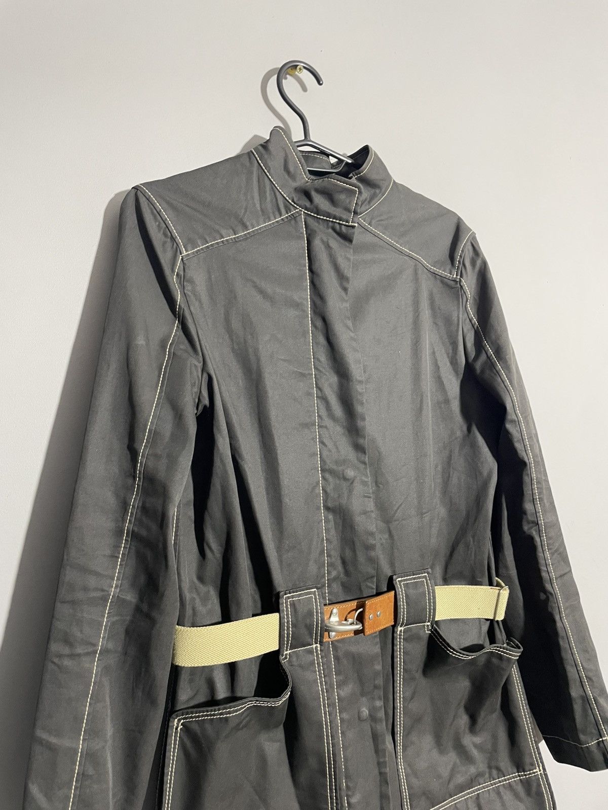 Fay Fay Dark Belted Cotton Trench Coat size s Size S / US 4 / IT 40 - 2 Thumbnail