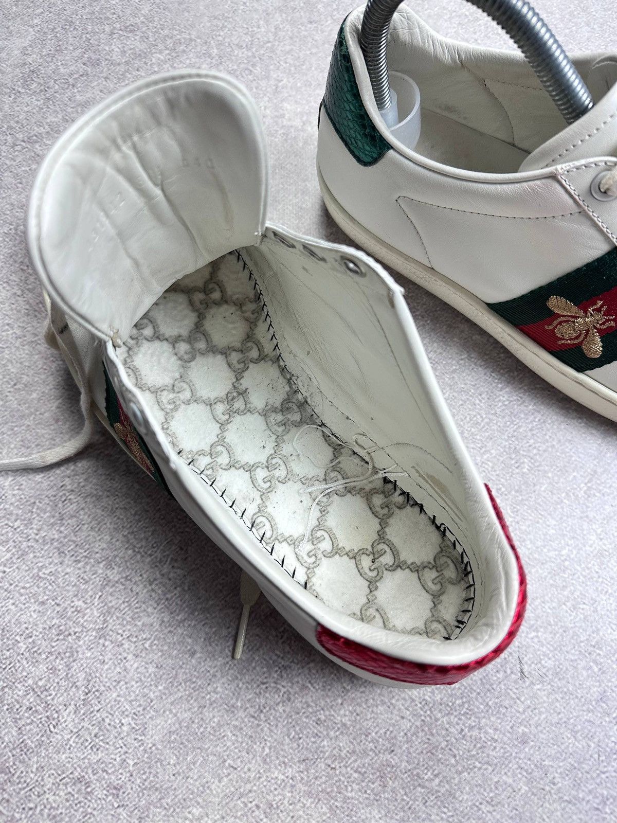 Gucci Gucci Ace Womans Low Top Leather Sneakers Rare Size US 6 / IT 36 - 7 Thumbnail
