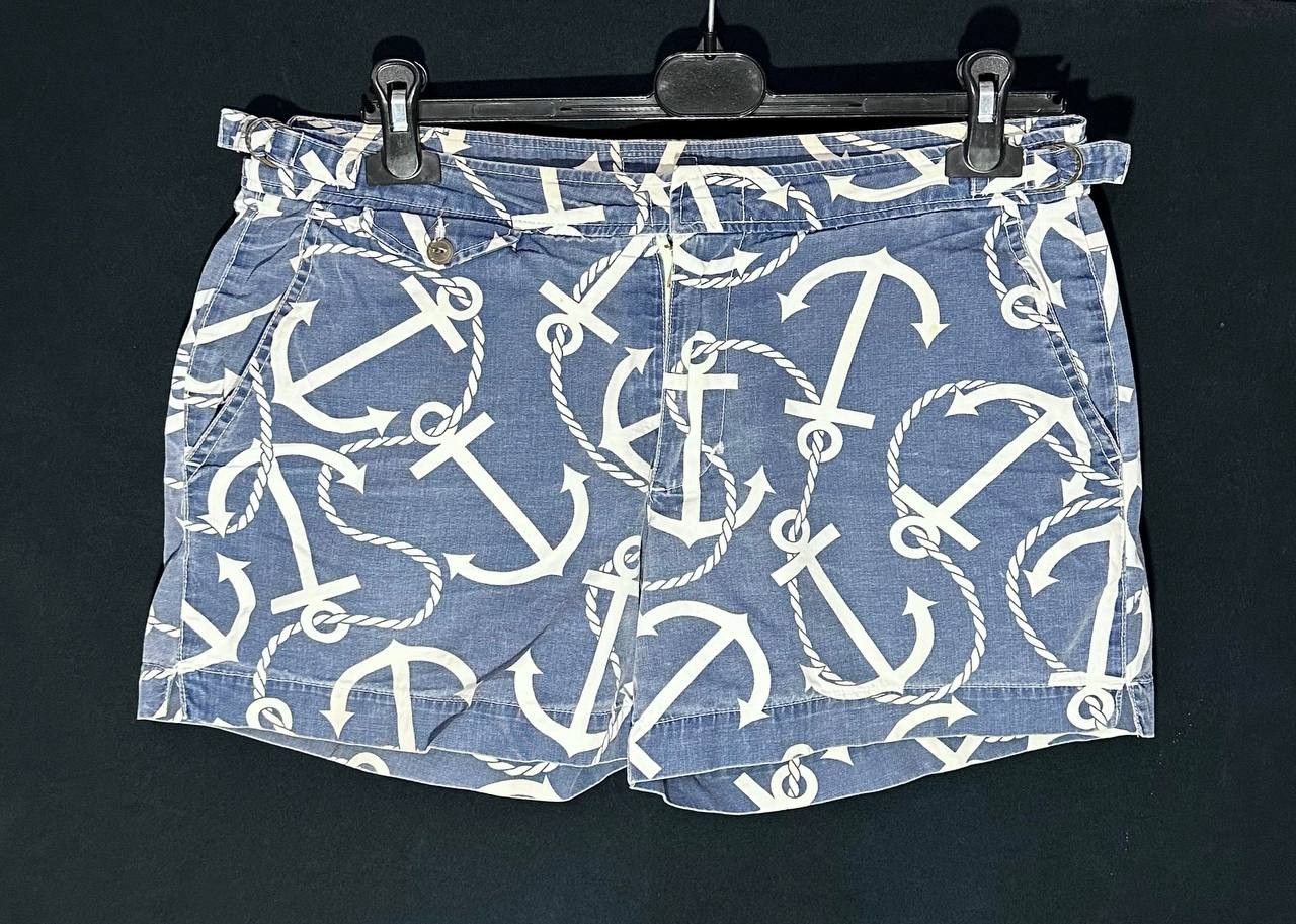Polo Ralph Lauren × Vintage Polo Ralph Lauren Swimwear Swim Shorts anchor Beach yacht Size US 33 - 1 Thumbnail