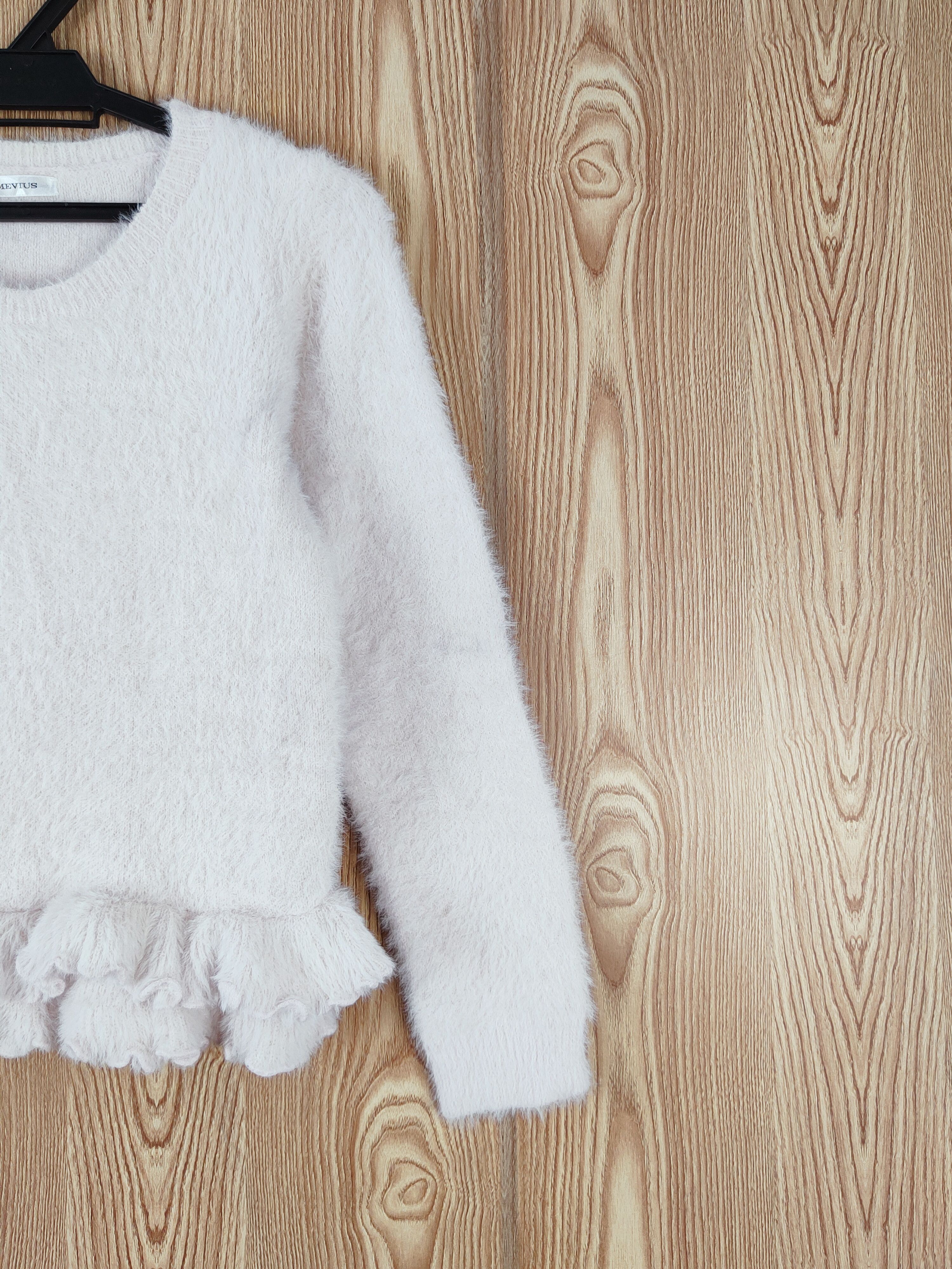 Japanese Brand × Vintage Vintage design Mevius Pink Fur Mohair Knitwear Size S / US 4 / IT 40 - 5 Thumbnail